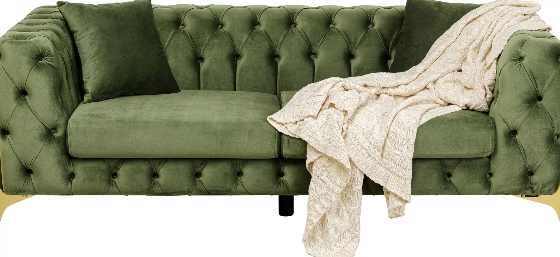 Store Bank Bellissima 2-Seater Velvet Green 200Cm Bankstellen