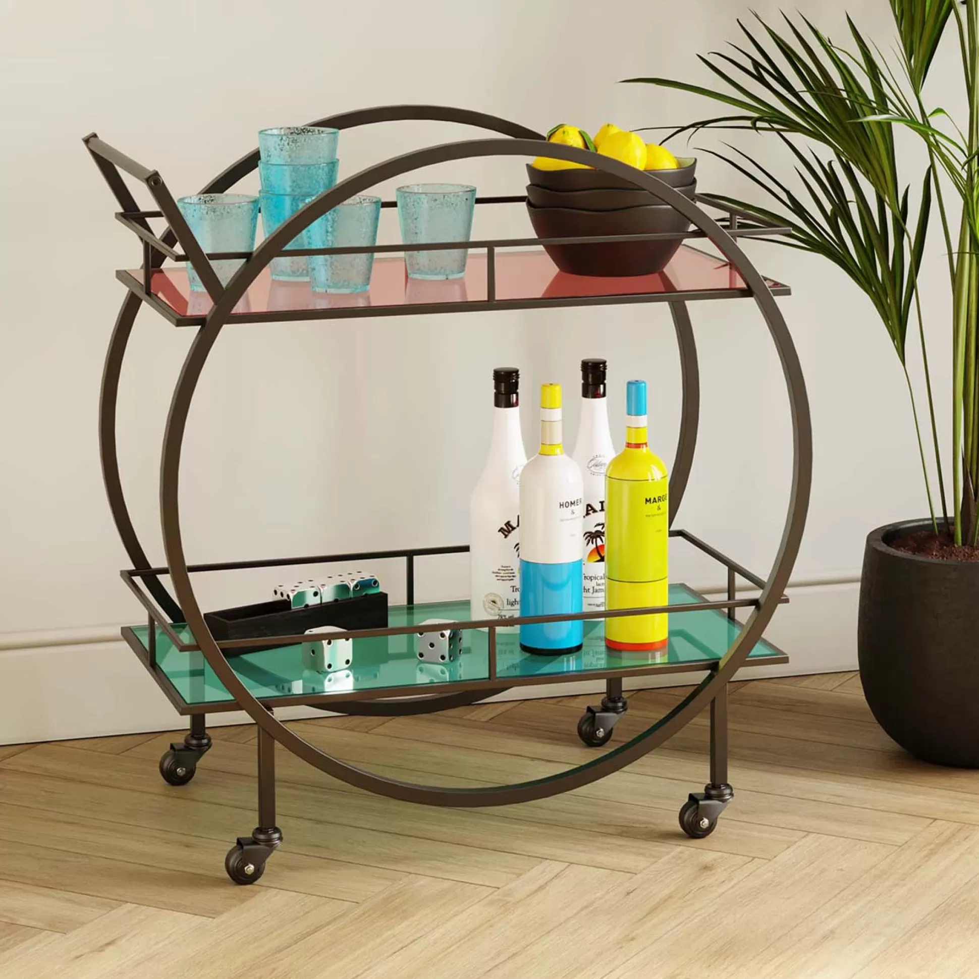 Fashion Bar Trolley Rainbow Round Bars