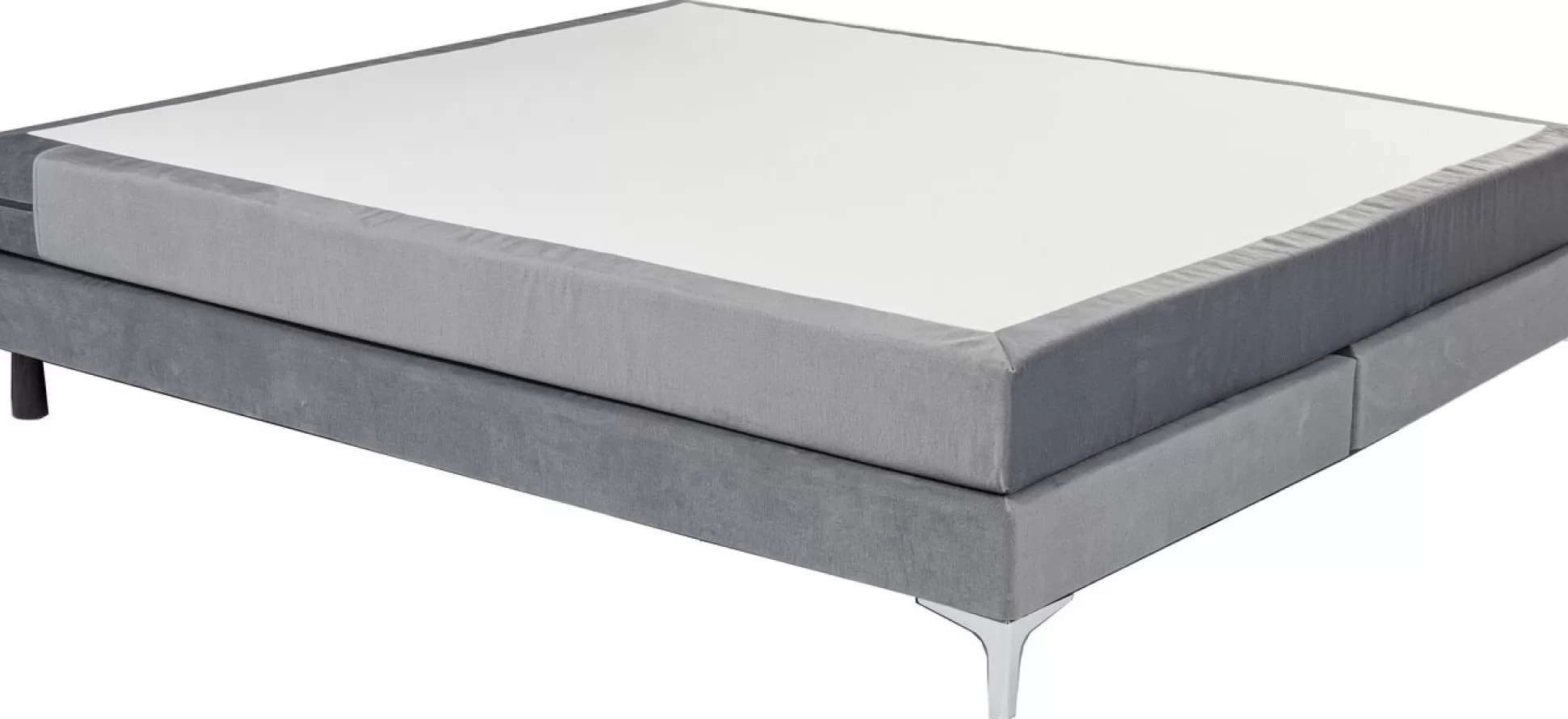 Online Base Boxspringbed Benito Grey 160X200Cm Bedden