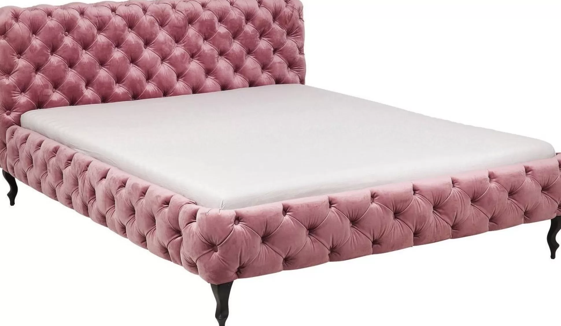 Clearance Bed Desire Fluweel Roze 160X200Cm Bedden