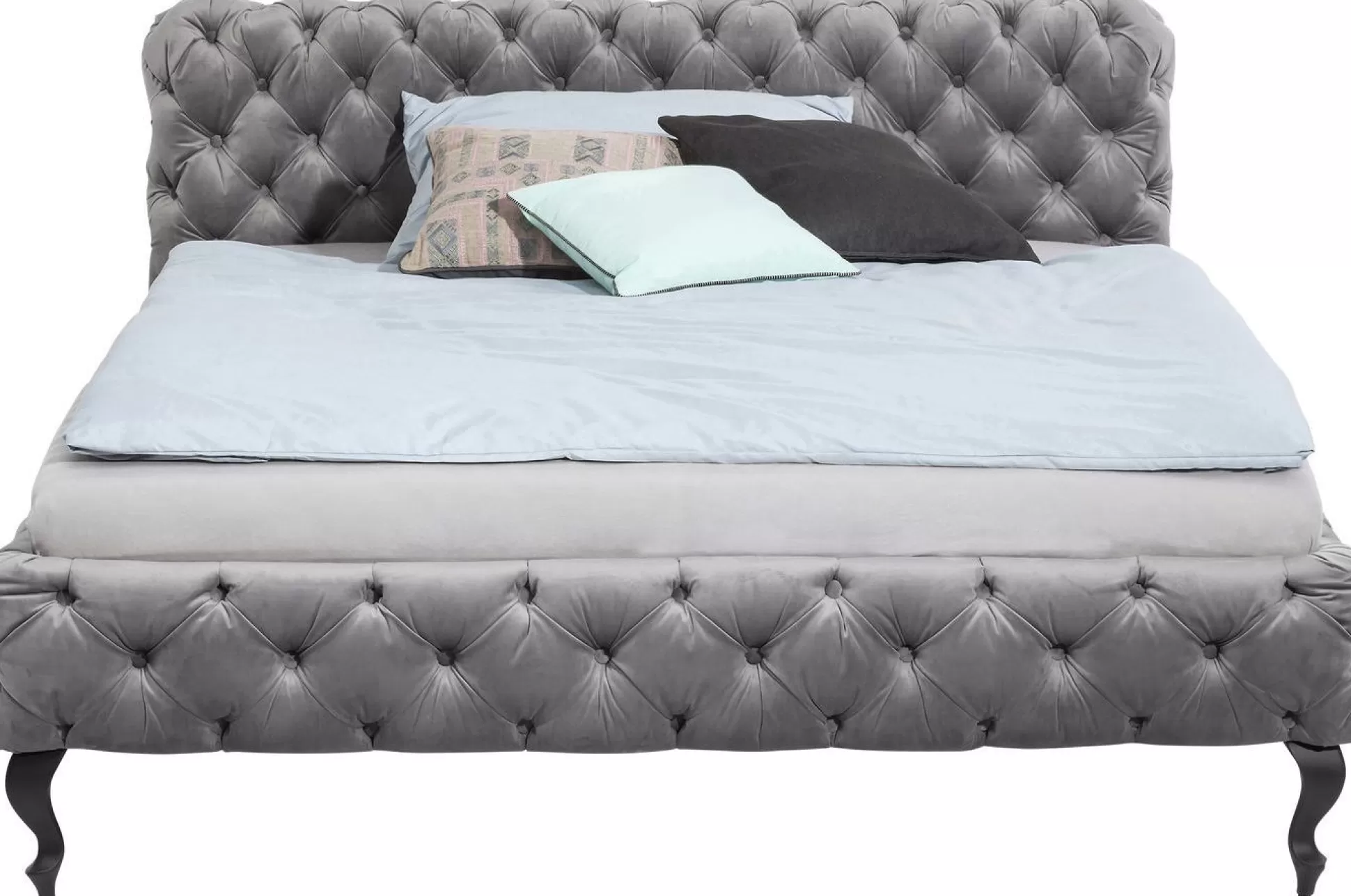 Outlet Bed Desire Fluweel Zilvergrijs 180X200Cm Bedden