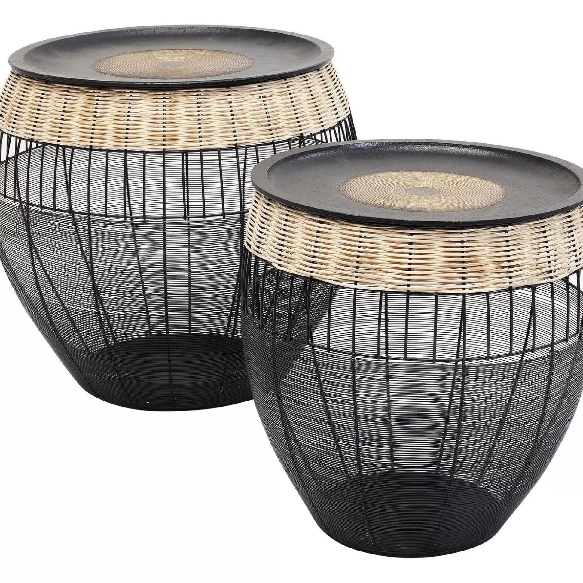 Discount Bijzettafel African Drums (2-Delig) Salontafels