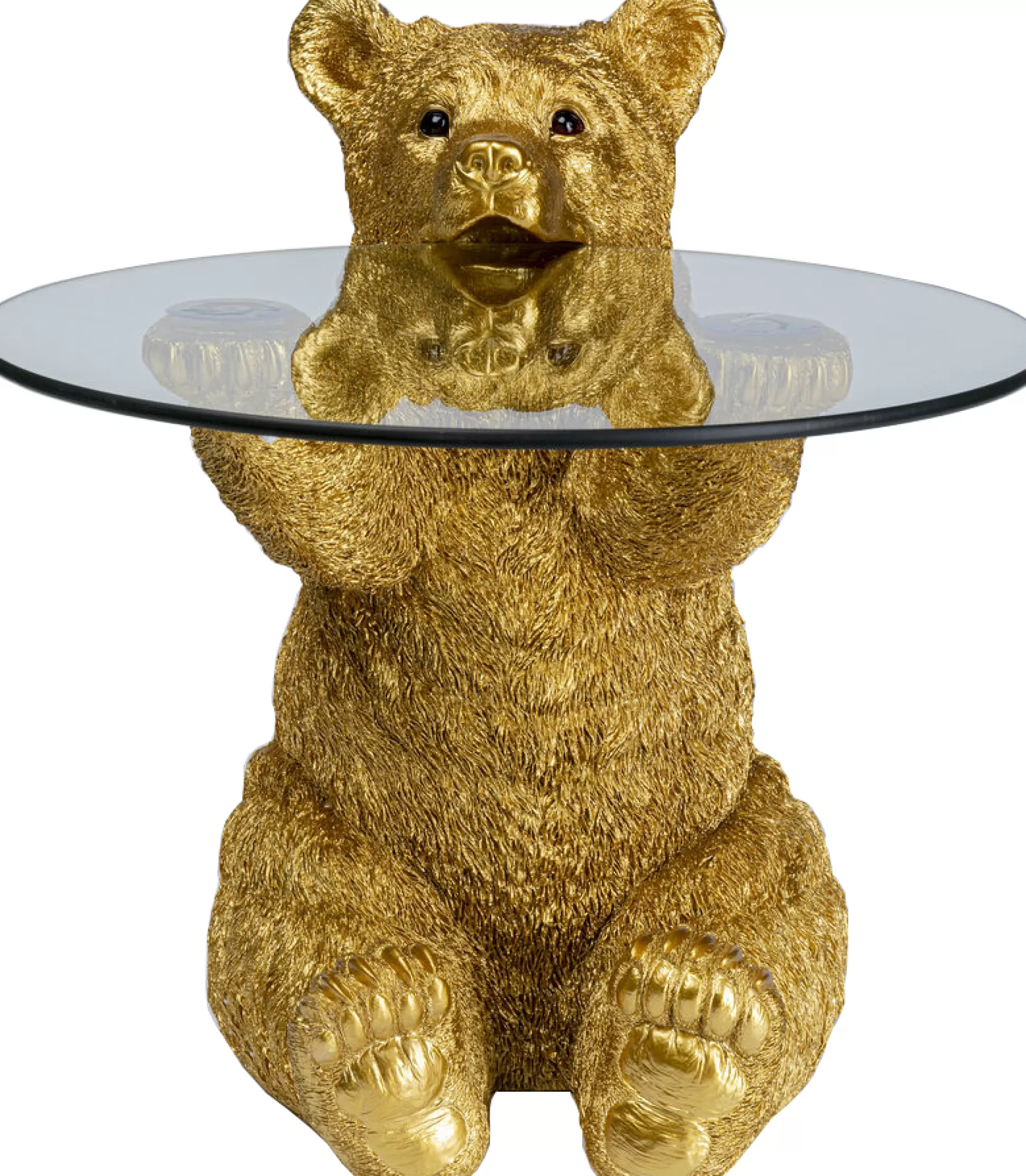 Clearance Bijzettafel Animal Bear Gold O40Cm Salontafels