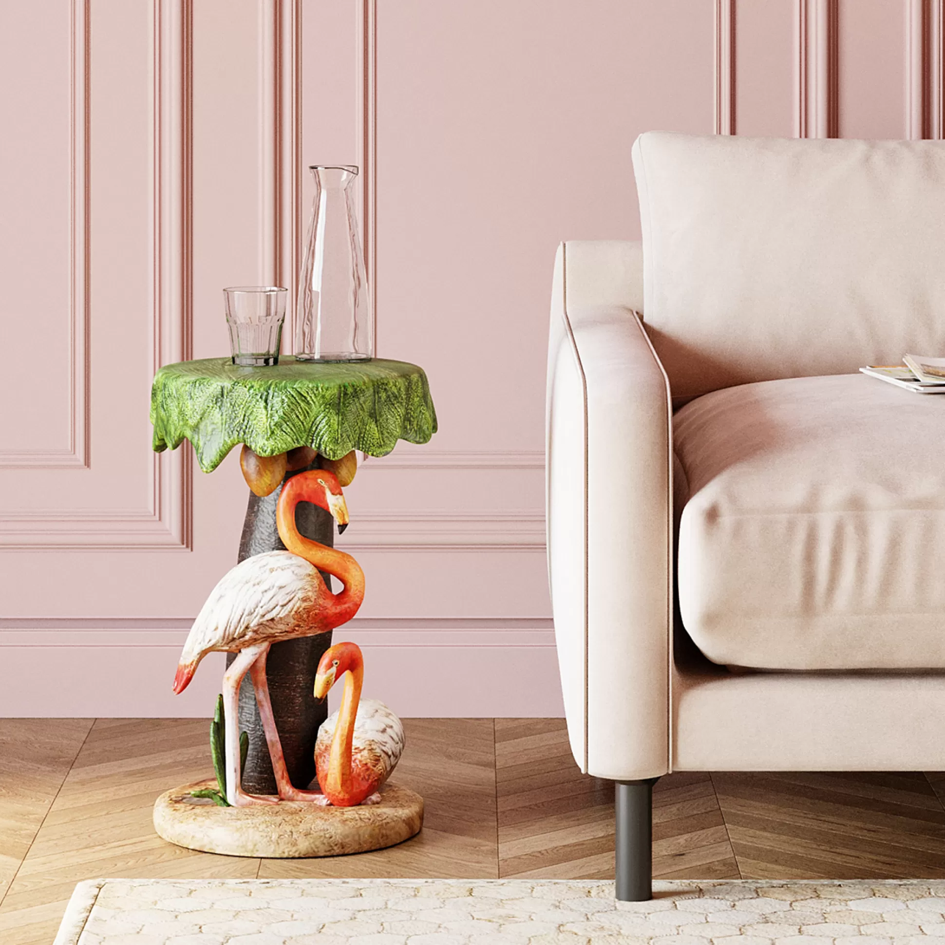 Flash Sale Bijzettafel Animal Flamingo Road O36Cm Salontafels