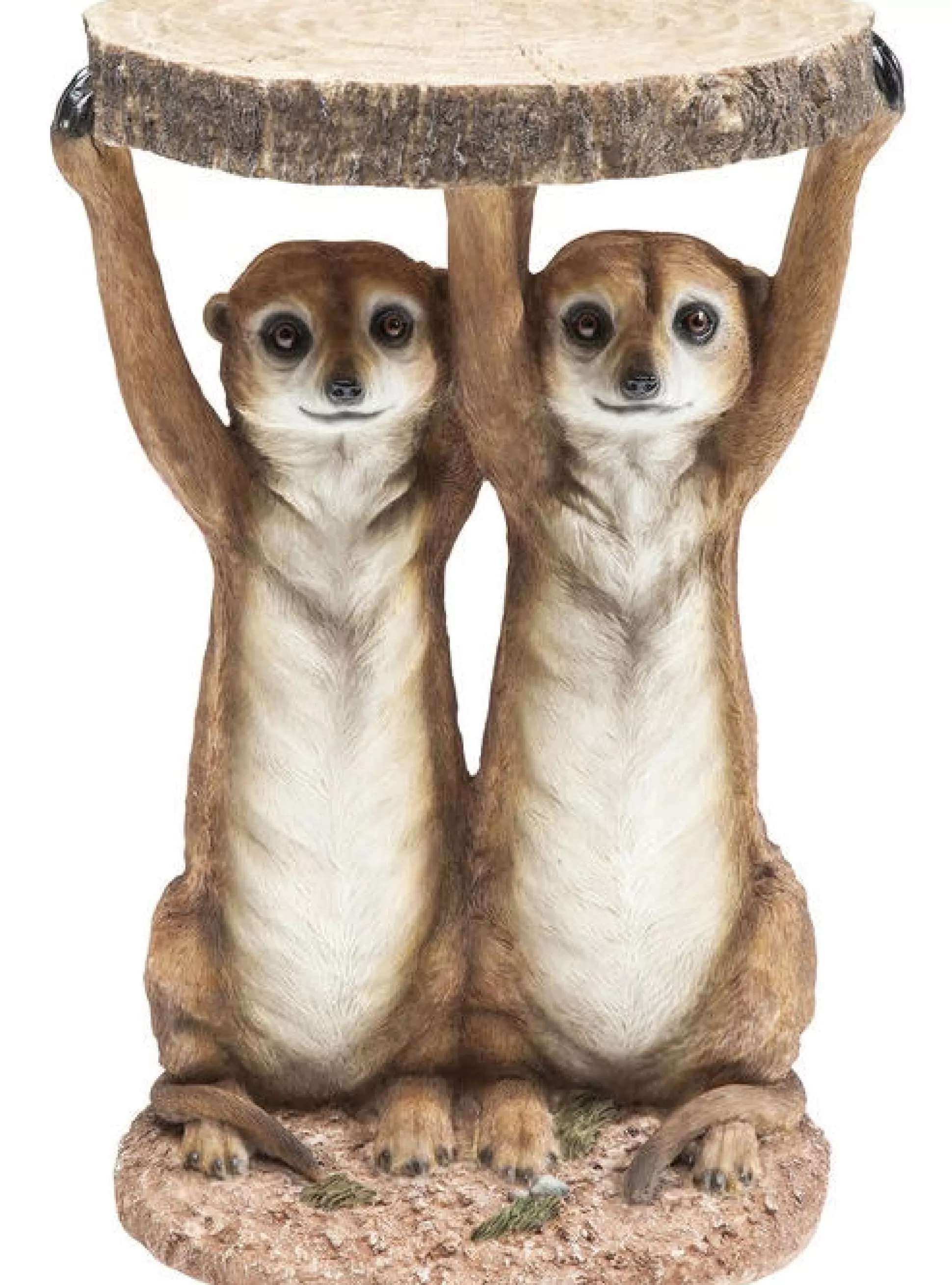 Fashion Bijzettafel Animal Meerkat Sisters O33Cm Salontafels