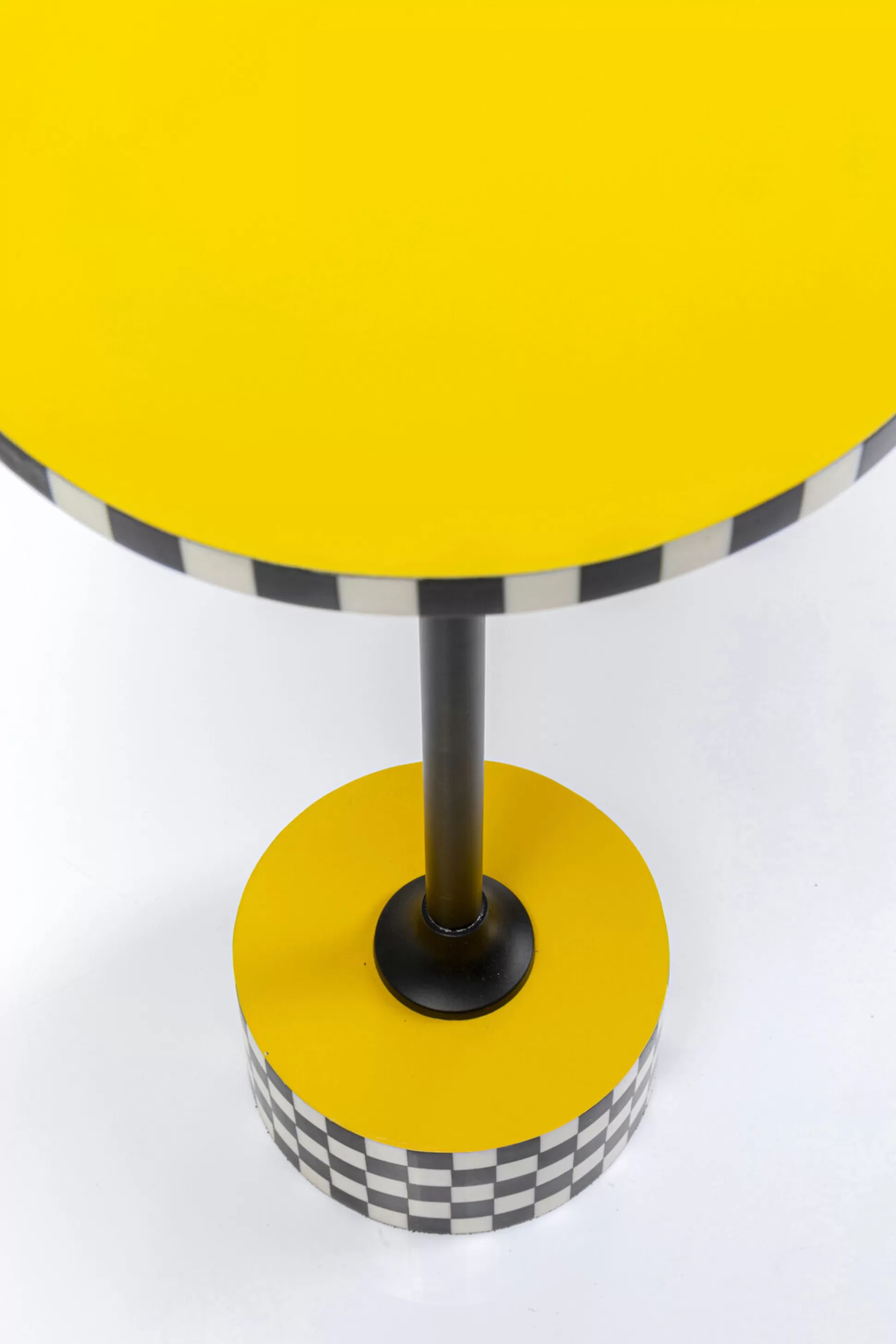 Best Sale Bijzettafel Domero Checkers Yellow O25Cm Salontafels