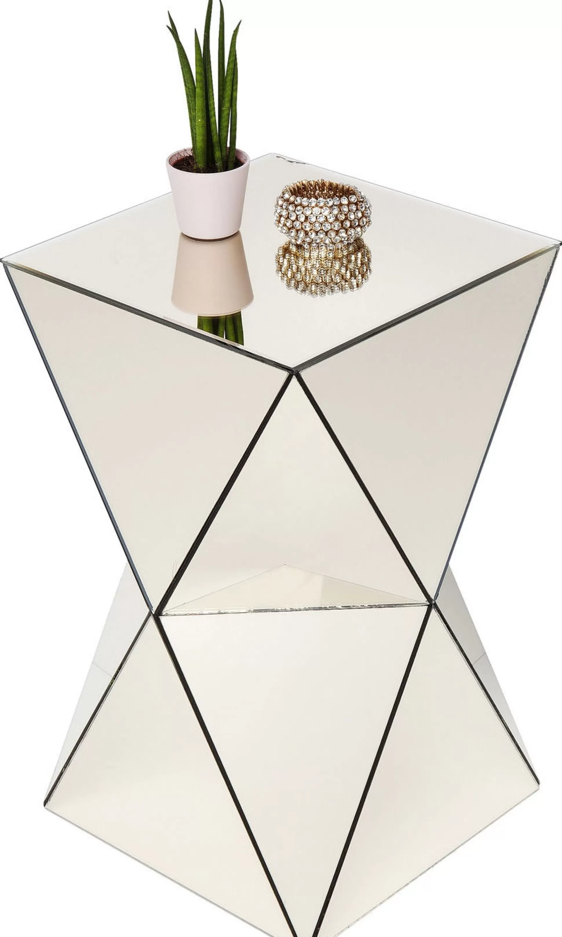 Outlet Bijzettafel Luxury Triangle Champagne Salontafels