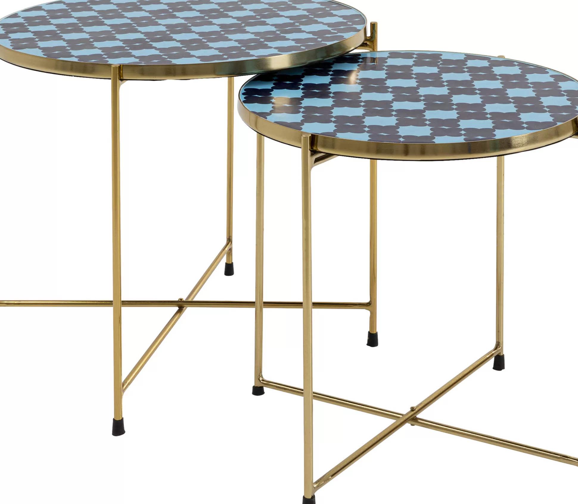 Best Sale Bijzettafel Priya Blue (Set Van 2) Salontafels