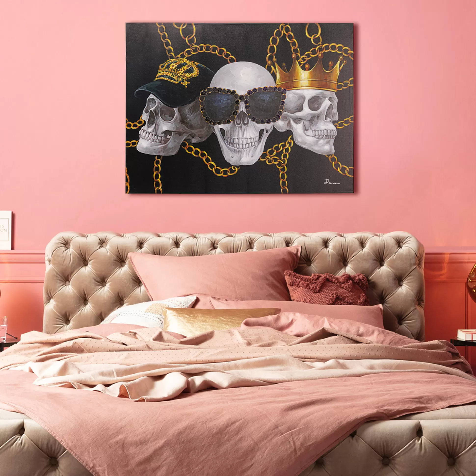 Outlet Canvas Skull Gang 90X120Cm Schilderijen