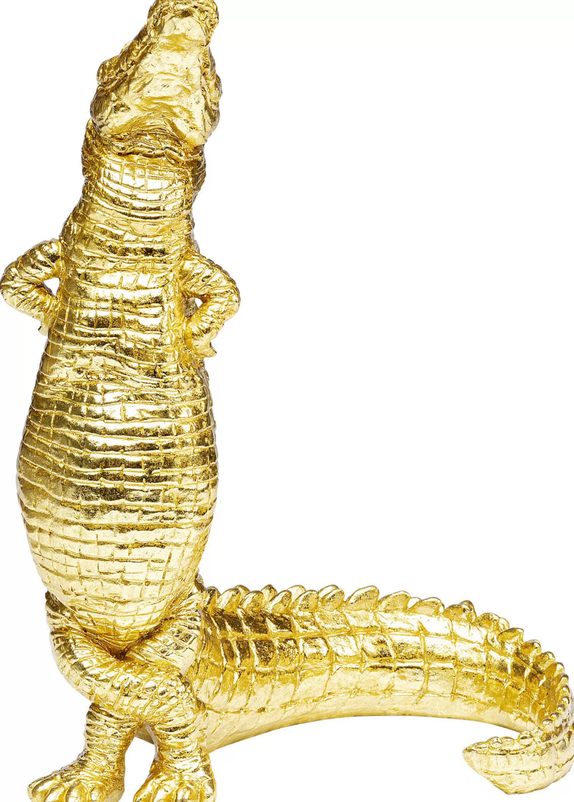 Fashion Decofiguur Alligator Gold 39Cm Decoratieve Beelden