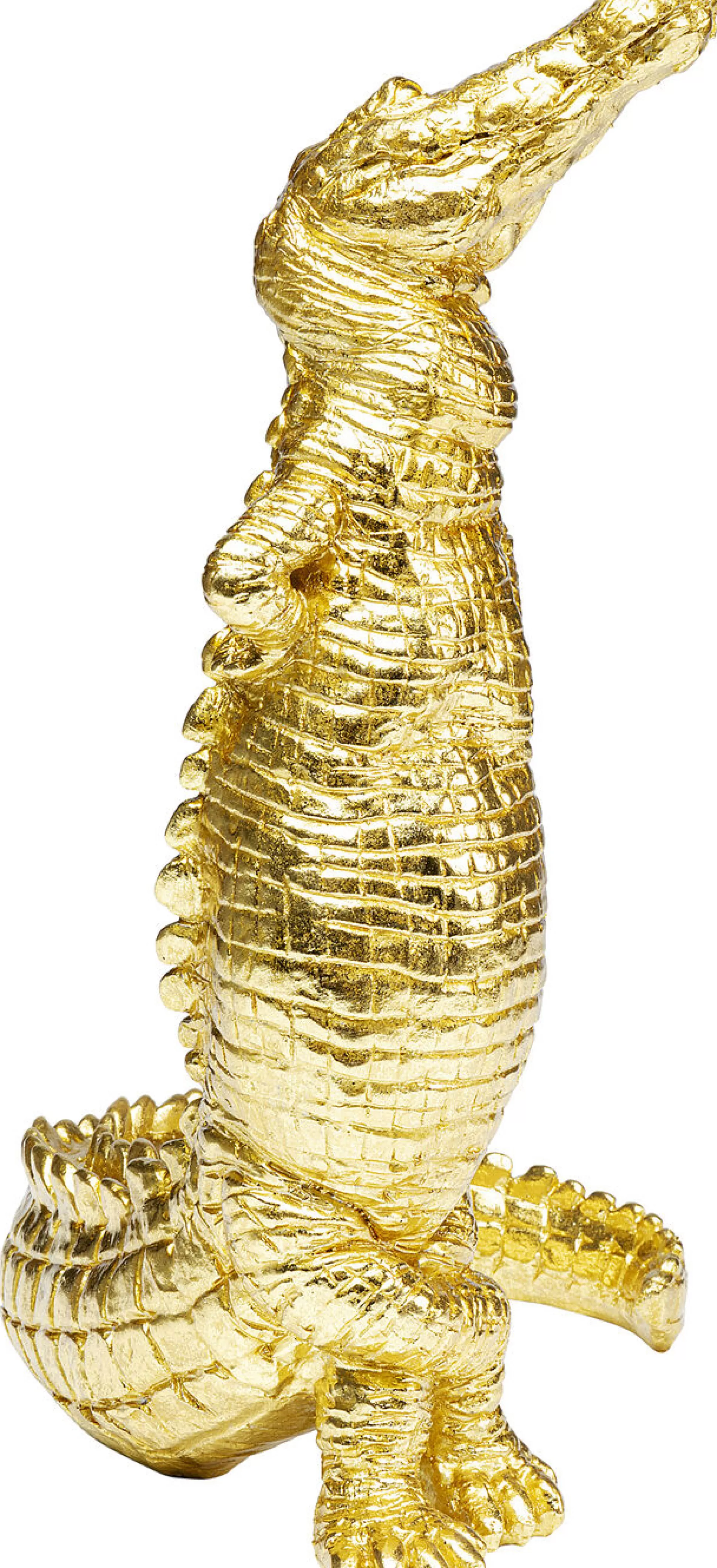 Fashion Decofiguur Alligator Gold 39Cm Decoratieve Beelden