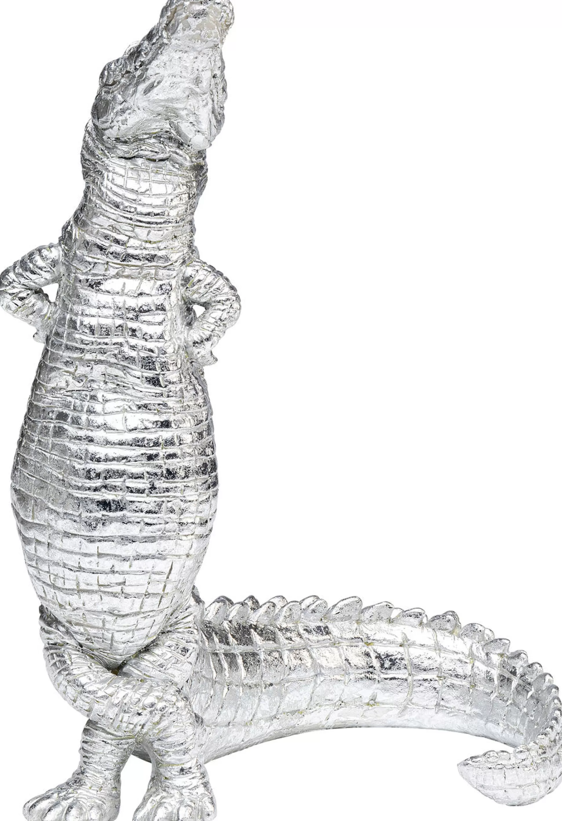 Flash Sale Decofiguur Alligator Silver 39Cm Decoratieve Beelden