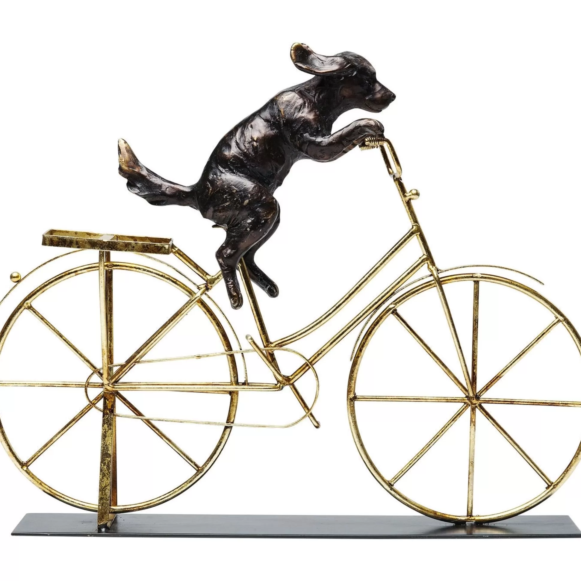 Cheap Decofiguur Dog With Bicycle Decoratieve Beelden