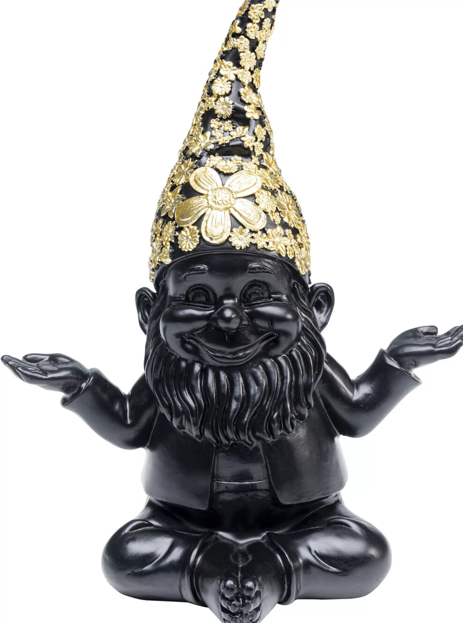 Shop Decofiguur Dwerg Meditatie Zwart Goud 19Cm Decoratieve Beelden