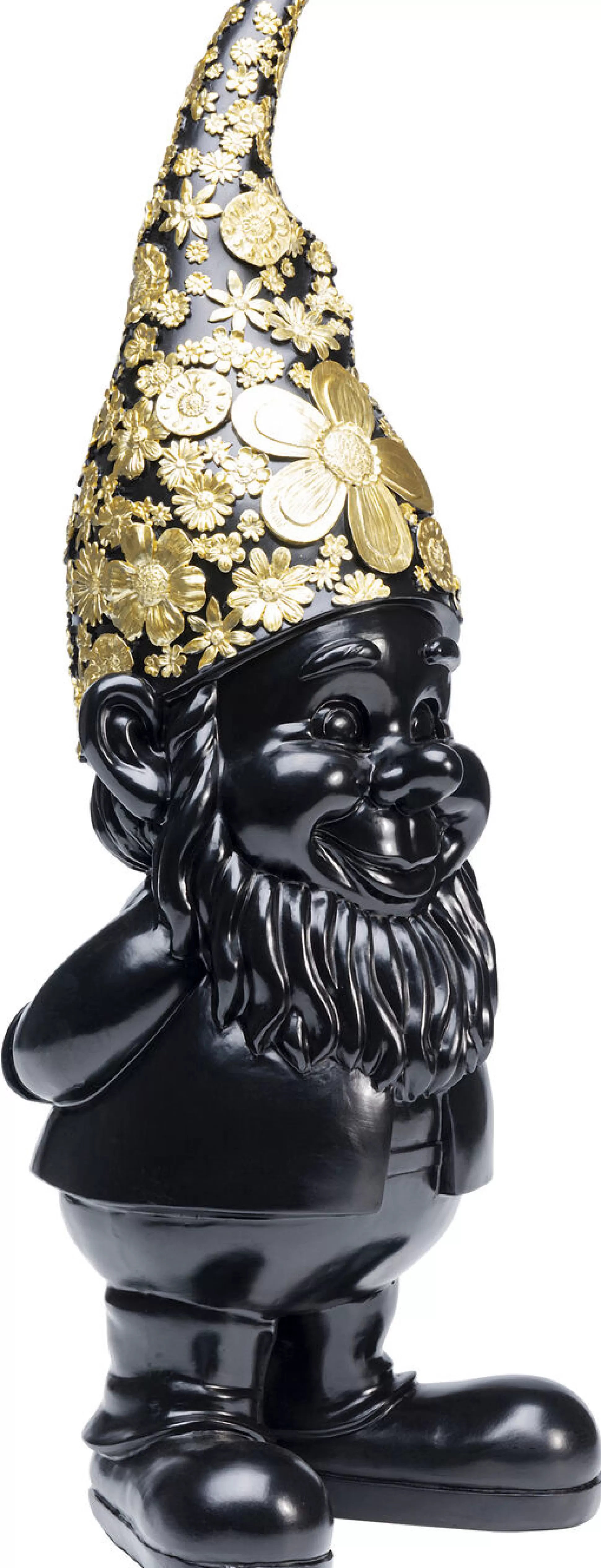 Sale Decofiguur Dwerg Staand Zwart Goud 61Cm Decoratieve Beelden