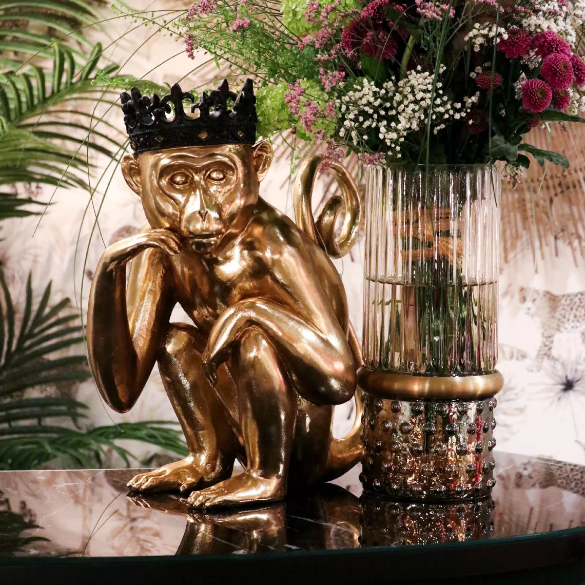 Best Decofiguur King Lui Goud 35Cm Decoratieve Beelden