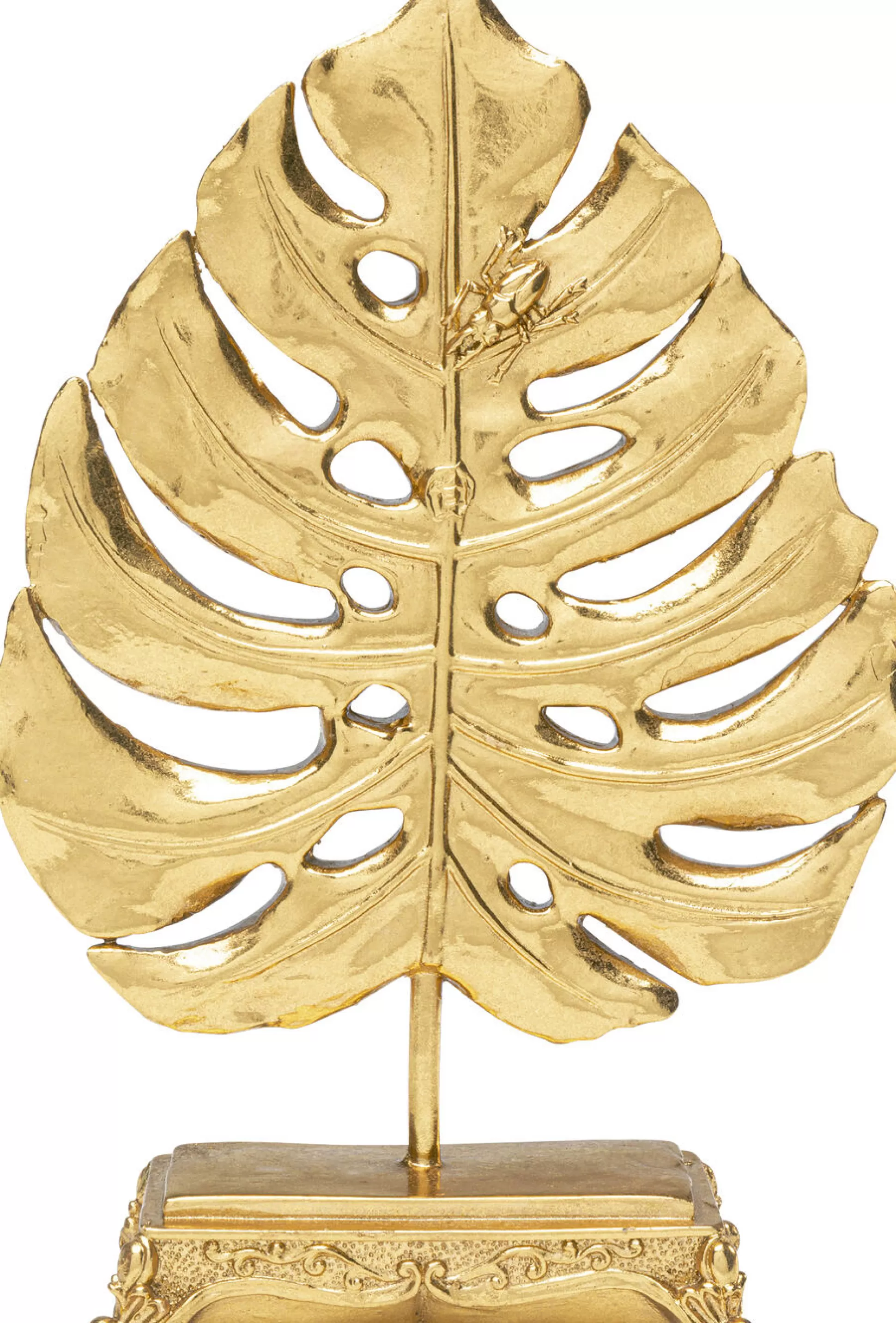 Discount Decofiguur Monstera Leaf Goud 18Cm Decoratieve Beelden