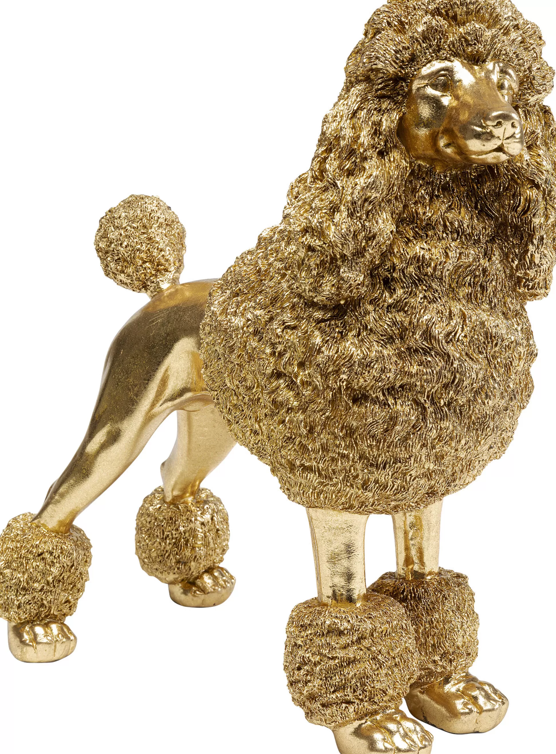 Discount Decofiguur Mrs Poodle Gold 34Cm Decoratieve Beelden