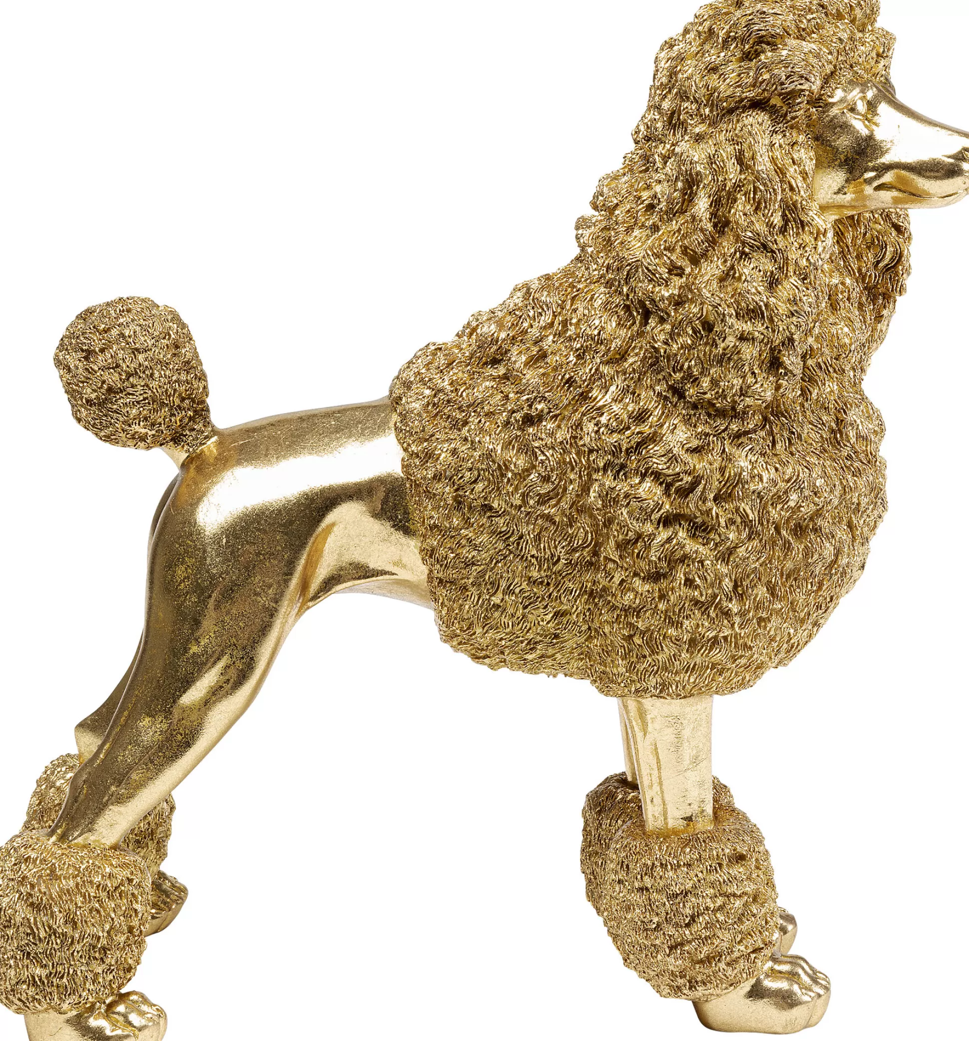 Discount Decofiguur Mrs Poodle Gold 34Cm Decoratieve Beelden