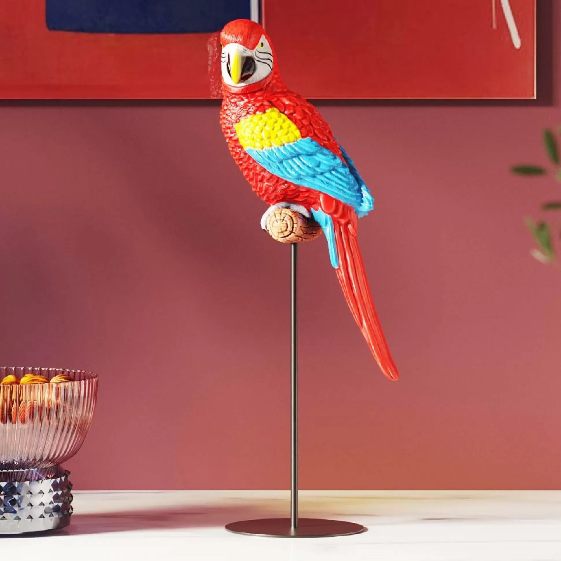 Outlet Decofiguur Parrot Macaw 36Cm Decoratieve Beelden