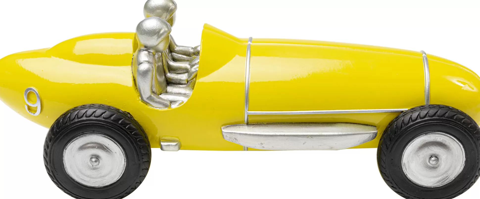 Store Decofiguur Racing Car Yellow 9Cm Decoratieve Beelden