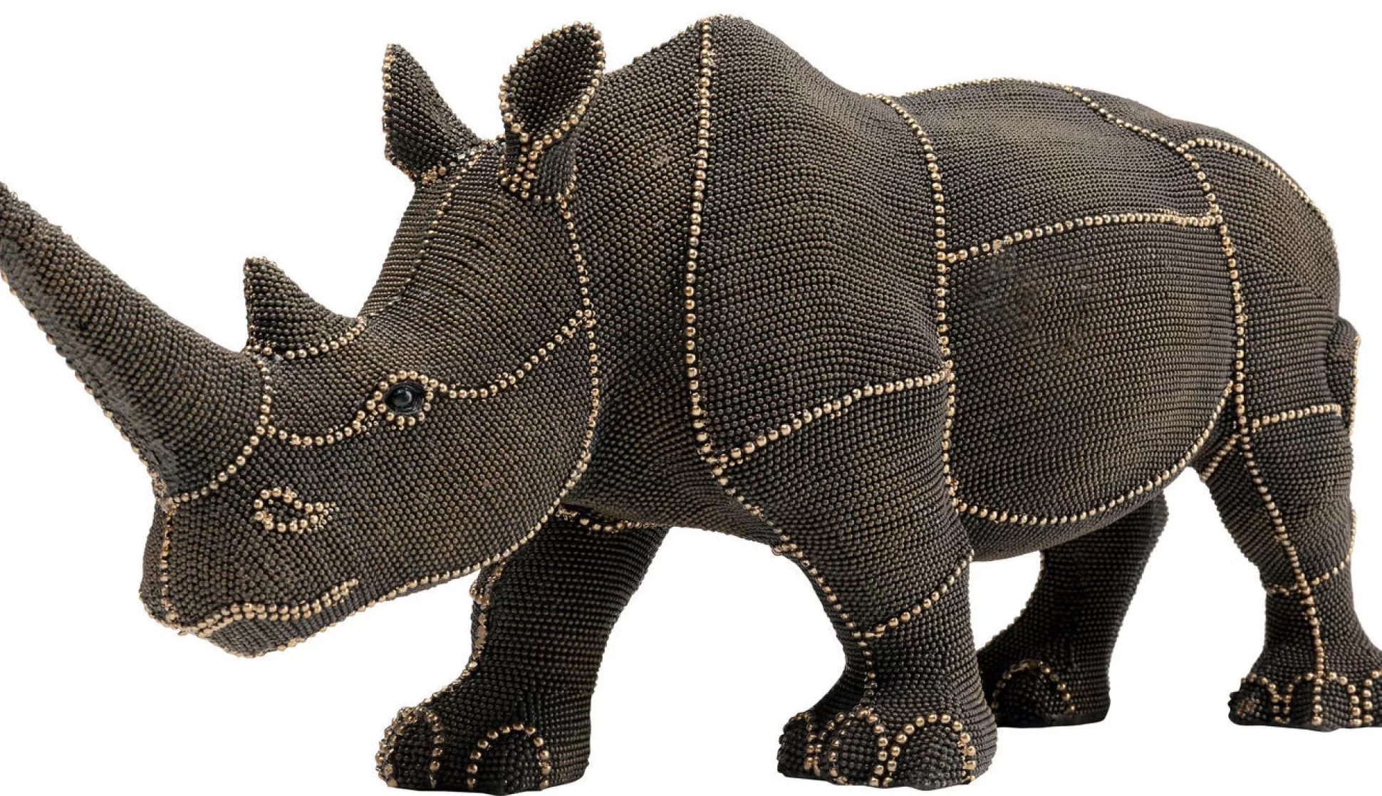 New Decofiguur Rhino Rivets Pearls 25Cm Decoratieve Beelden