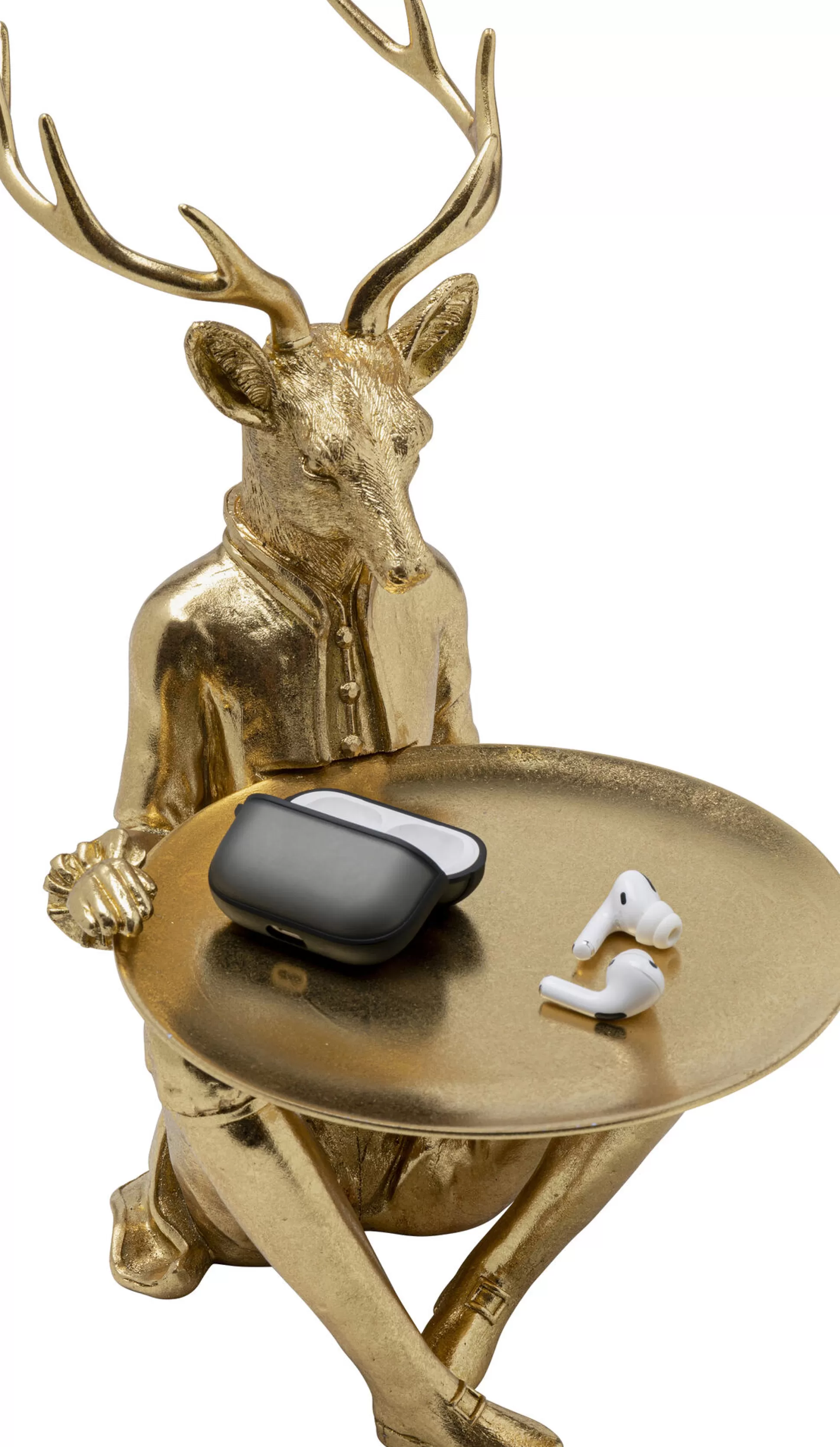 Store Decofiguur Sitting Waiter Deer 33Cm Decoratieve Beelden