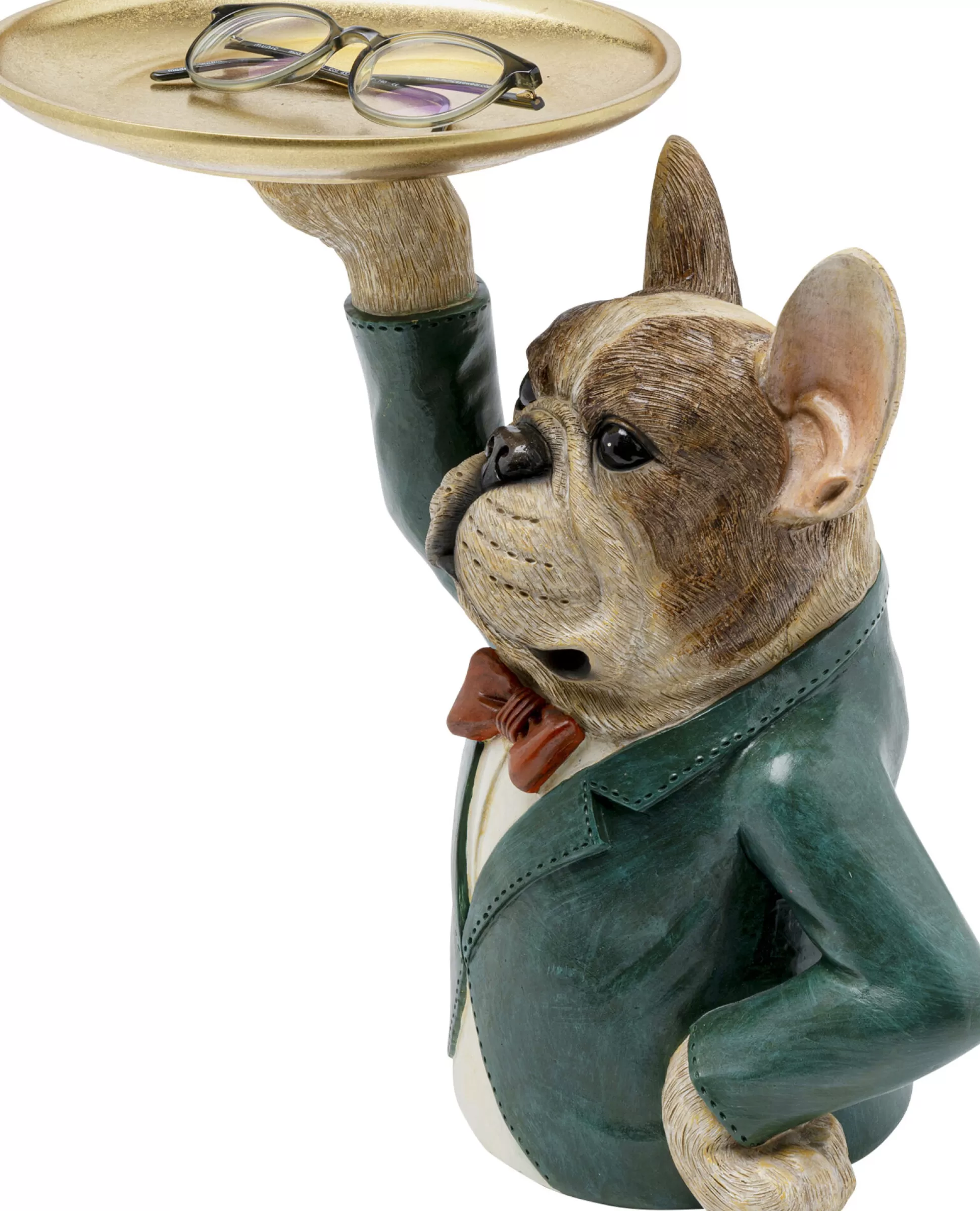 New Decofiguur Waiter Dog 33Cm Decoratieve Beelden