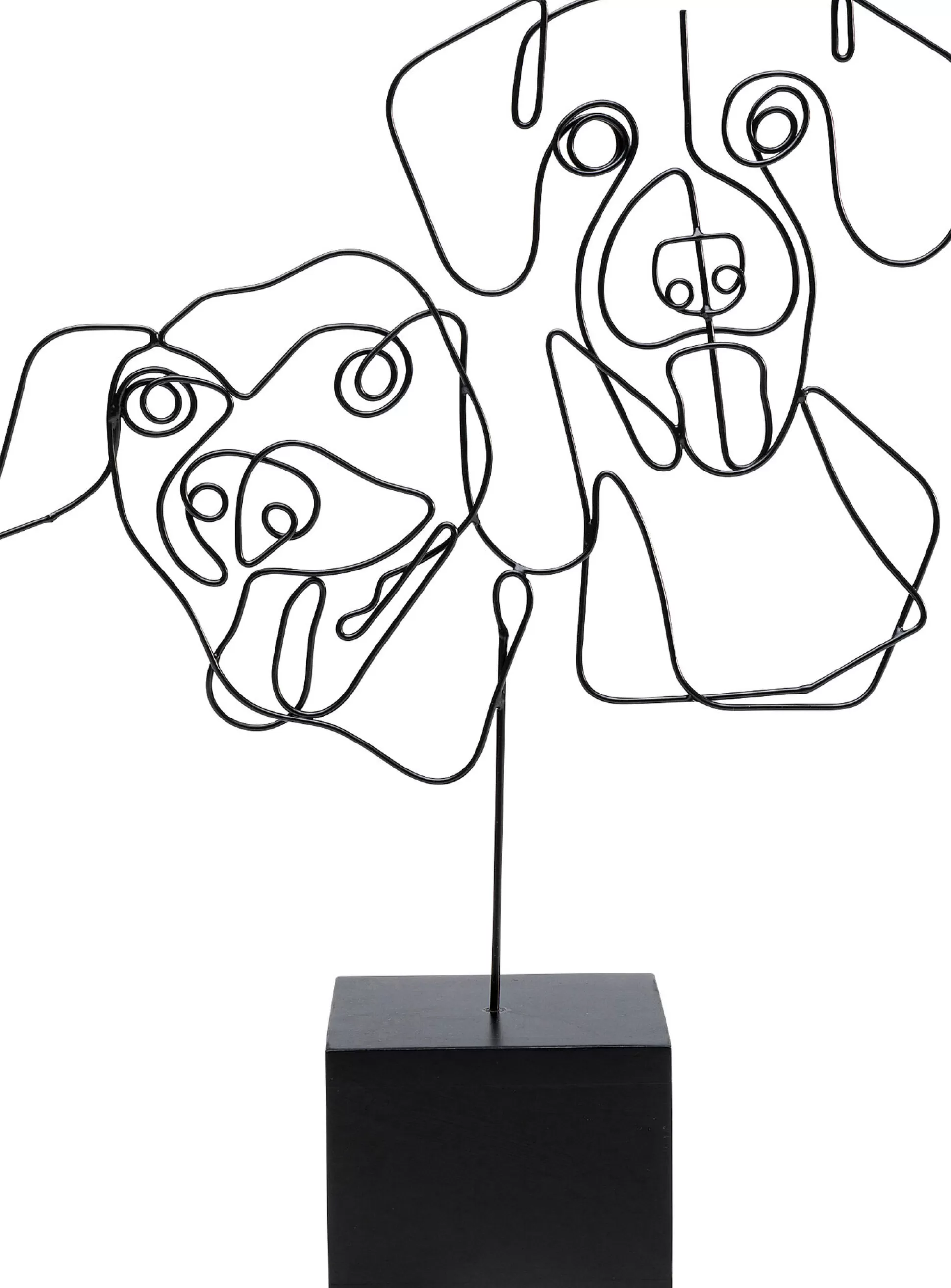 Hot Decofiguur Wire Dog Faces 38Cm Decoratieve Beelden