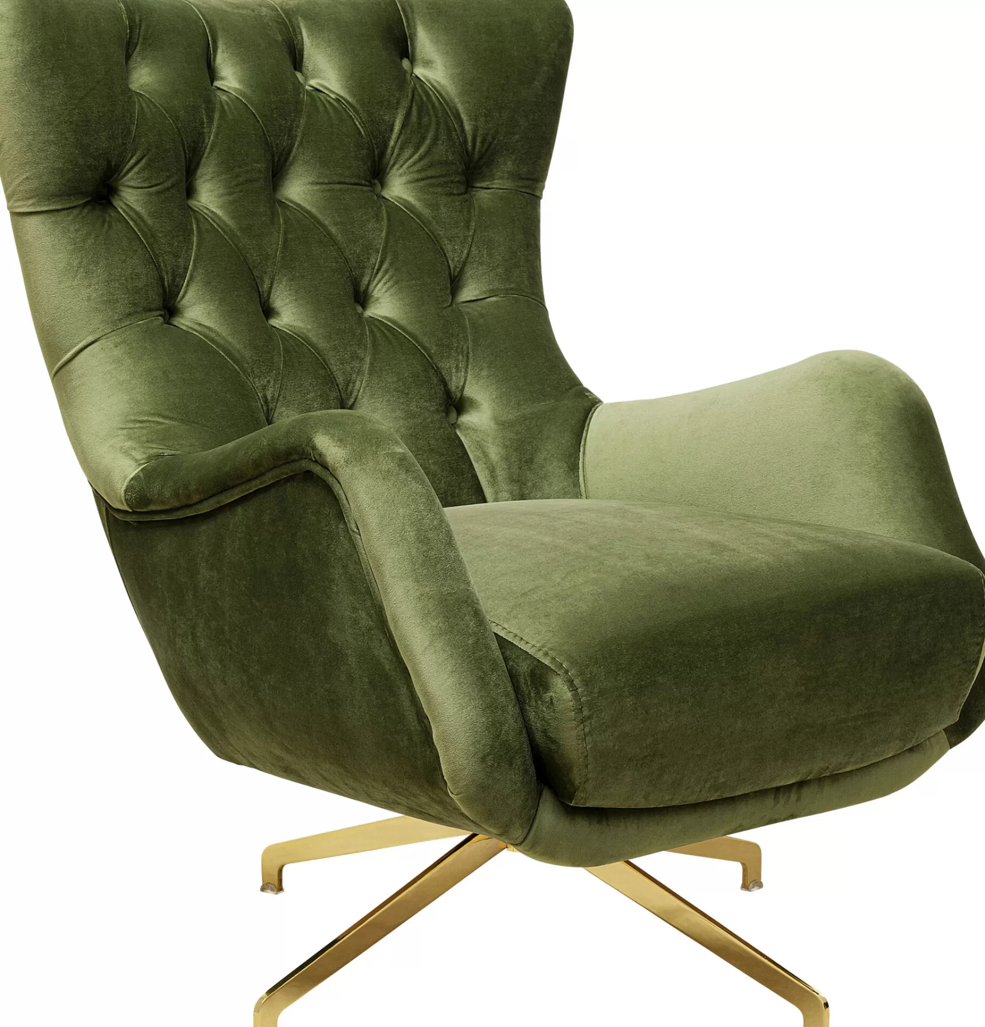 Best Draaifauteuil Bellissima Velvet Green Fauteuils