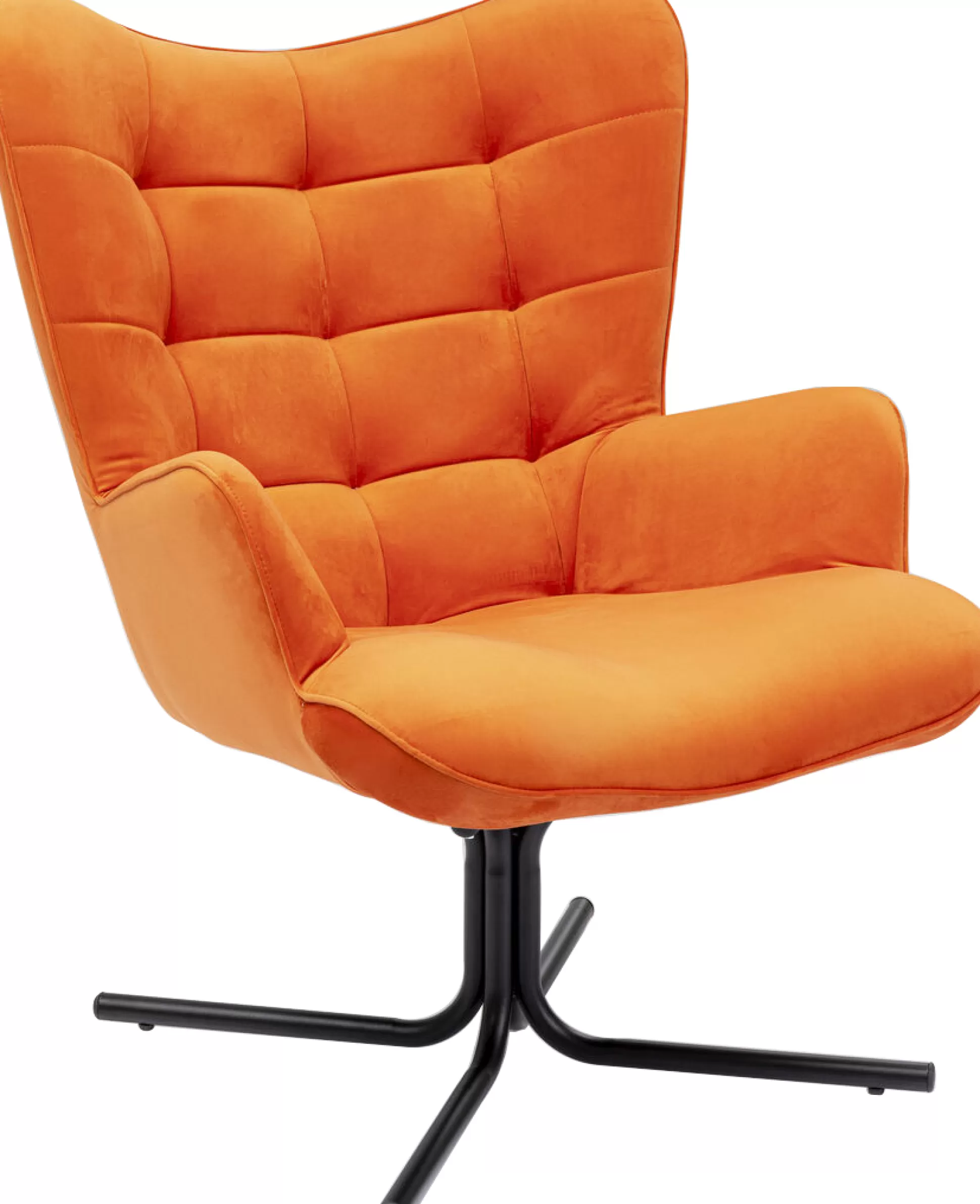 Outlet Draaistoel Oscar Velvet Orange Fauteuils