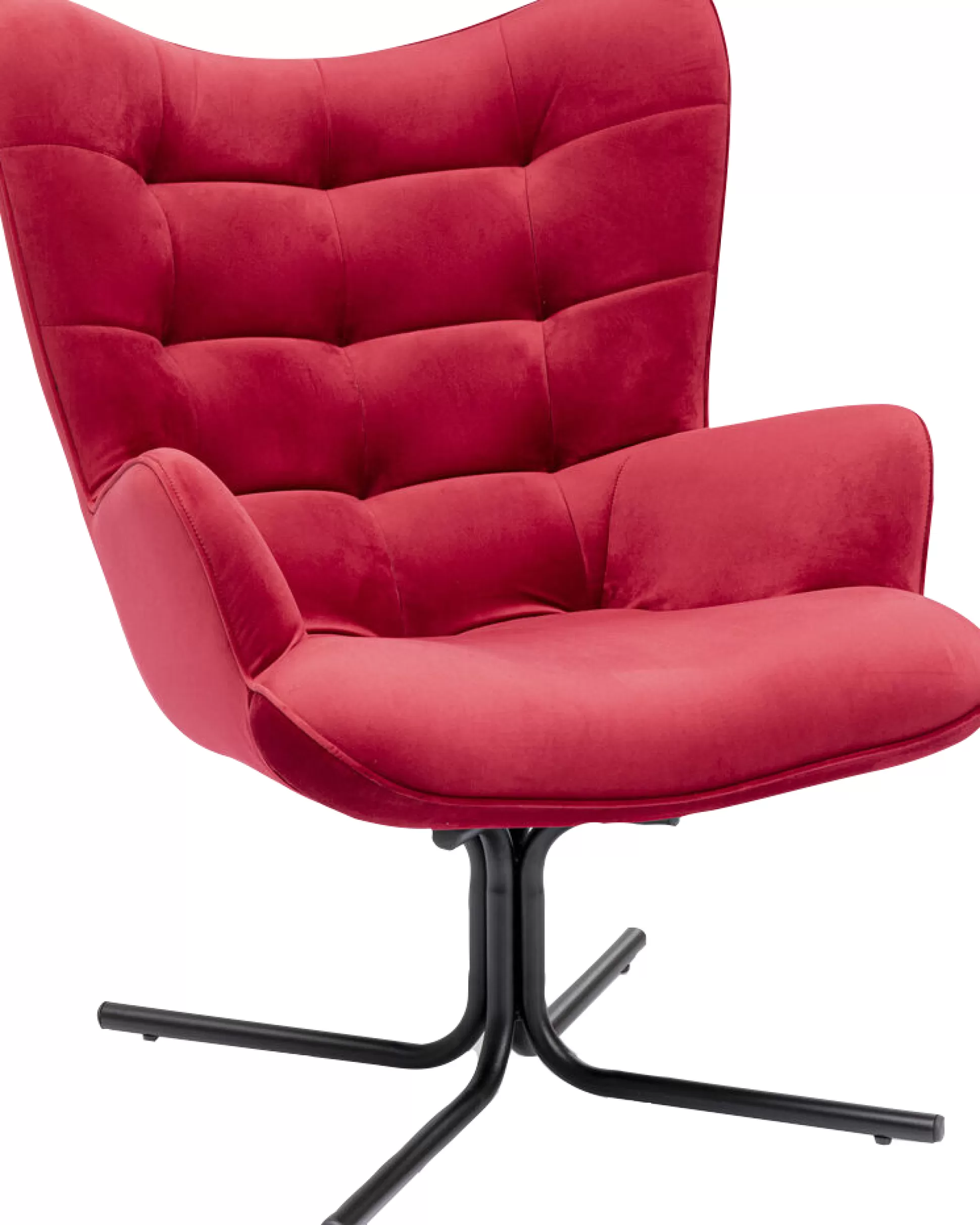 Shop Draaistoel Oscar Velvet Red Fauteuils