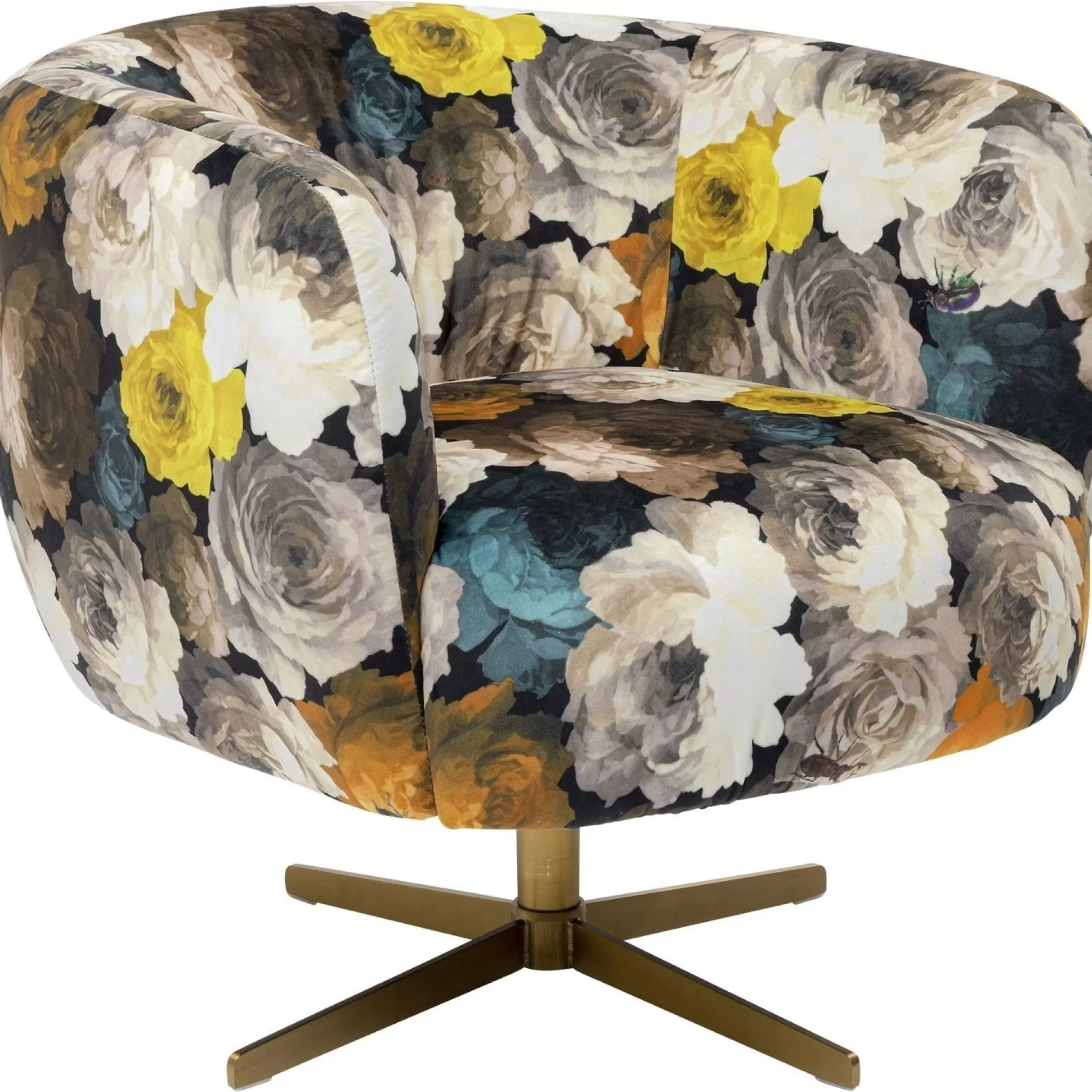 Flash Sale Draaistoel Peony Flower Geel Fauteuils