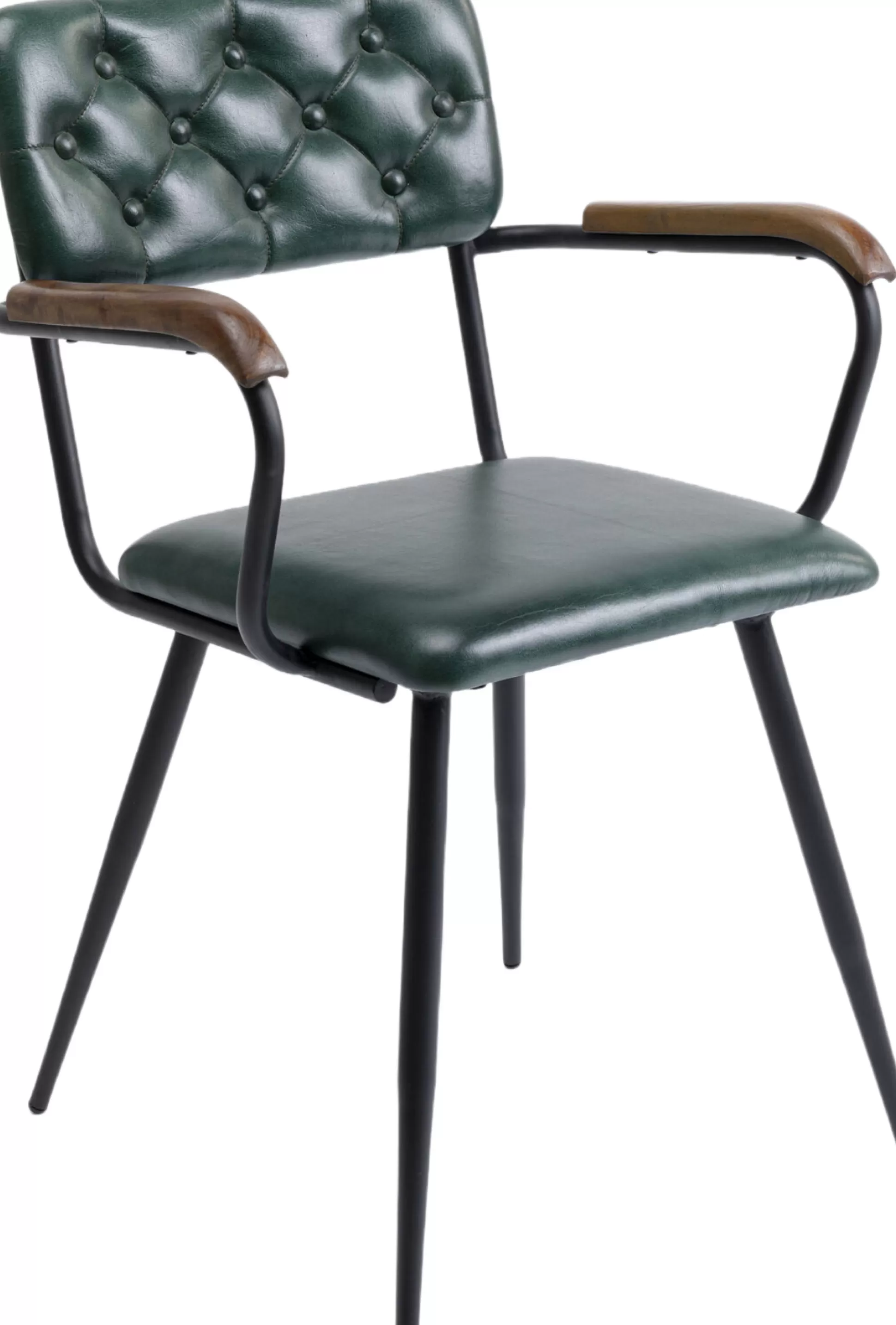 Best Eetkamerstoel Salsa Leather Dark Green Stoelen