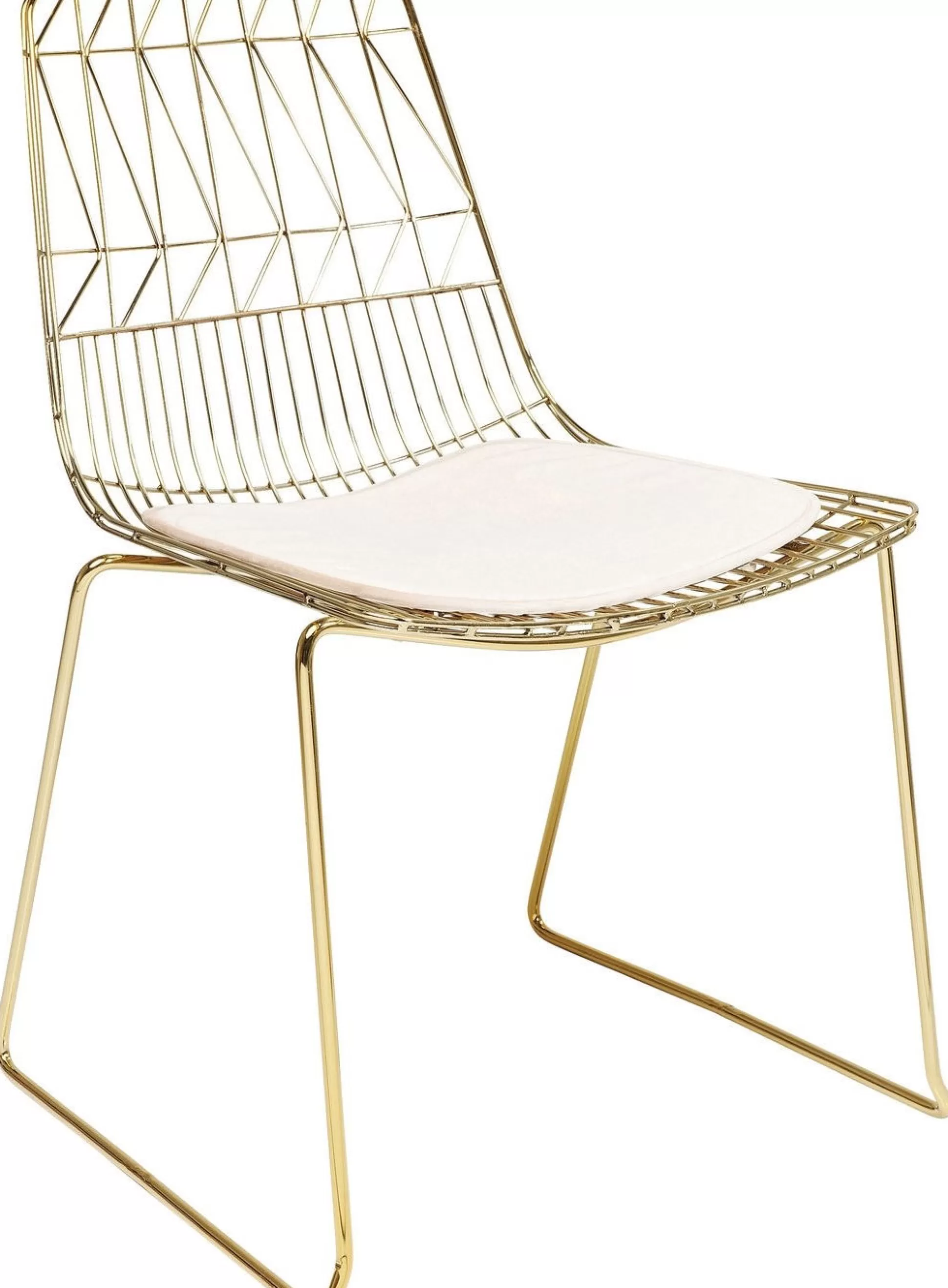 Clearance Eetkamerstoel Solo Creme Goud Stoelen