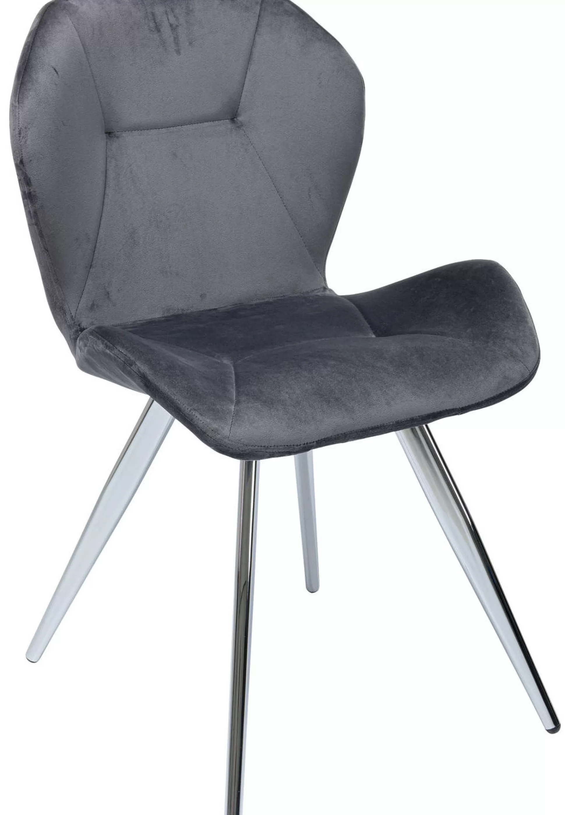 New Eetkamerstoel Viva Grijs Chroom Stoelen