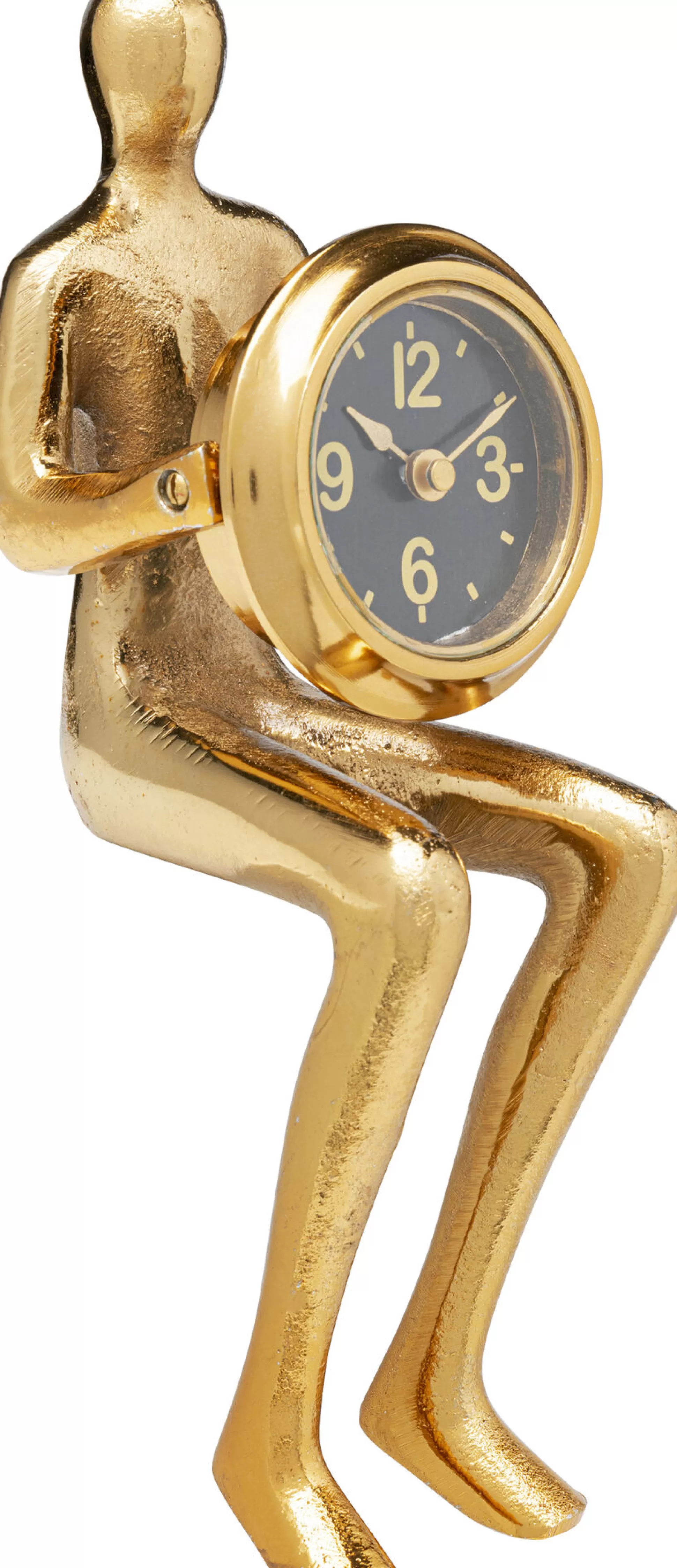 Best Sale Eettafel Clock Sitting Man Gold 8X27Cm Klokken