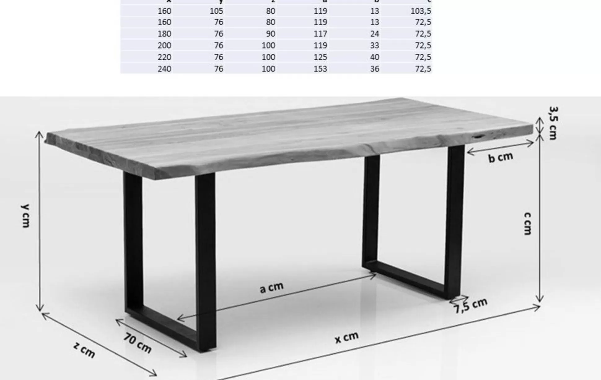 Sale Eettafel Symphony Eiken Messing Tafels