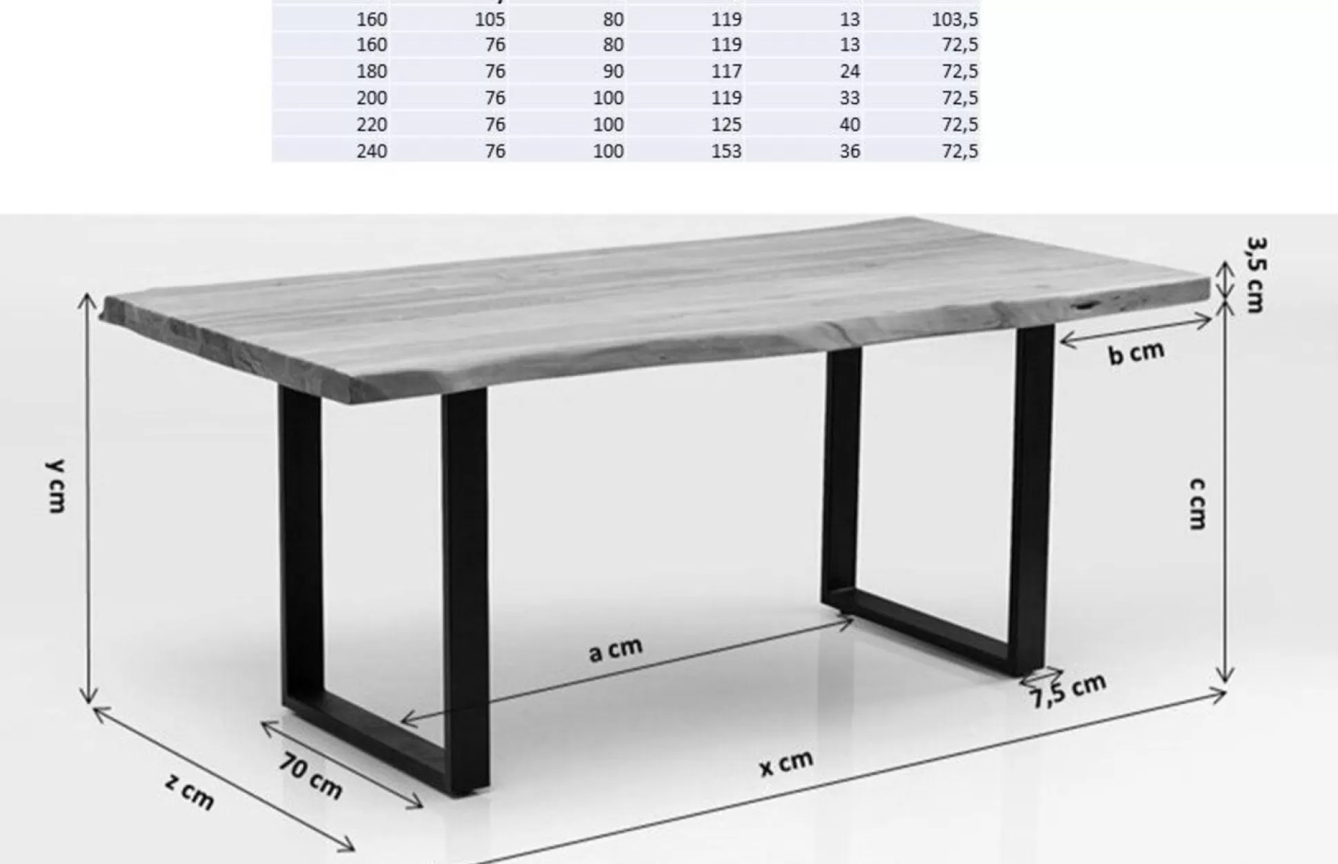 Cheap Eettafel Symphony Eiken Ruwstaal 200X100Cm Eettafels