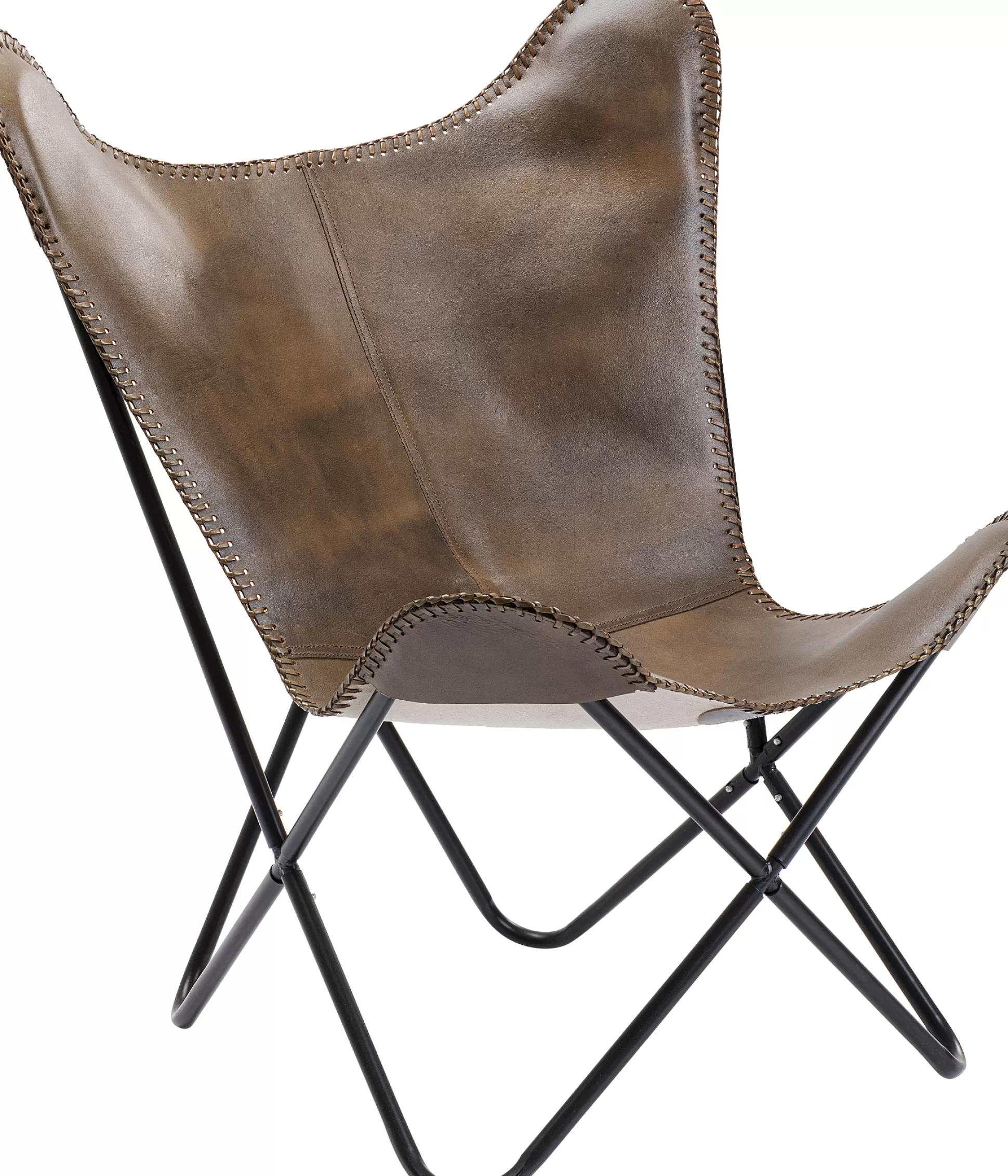 Cheap Fauteuil California Leather Dark Brown Fauteuils