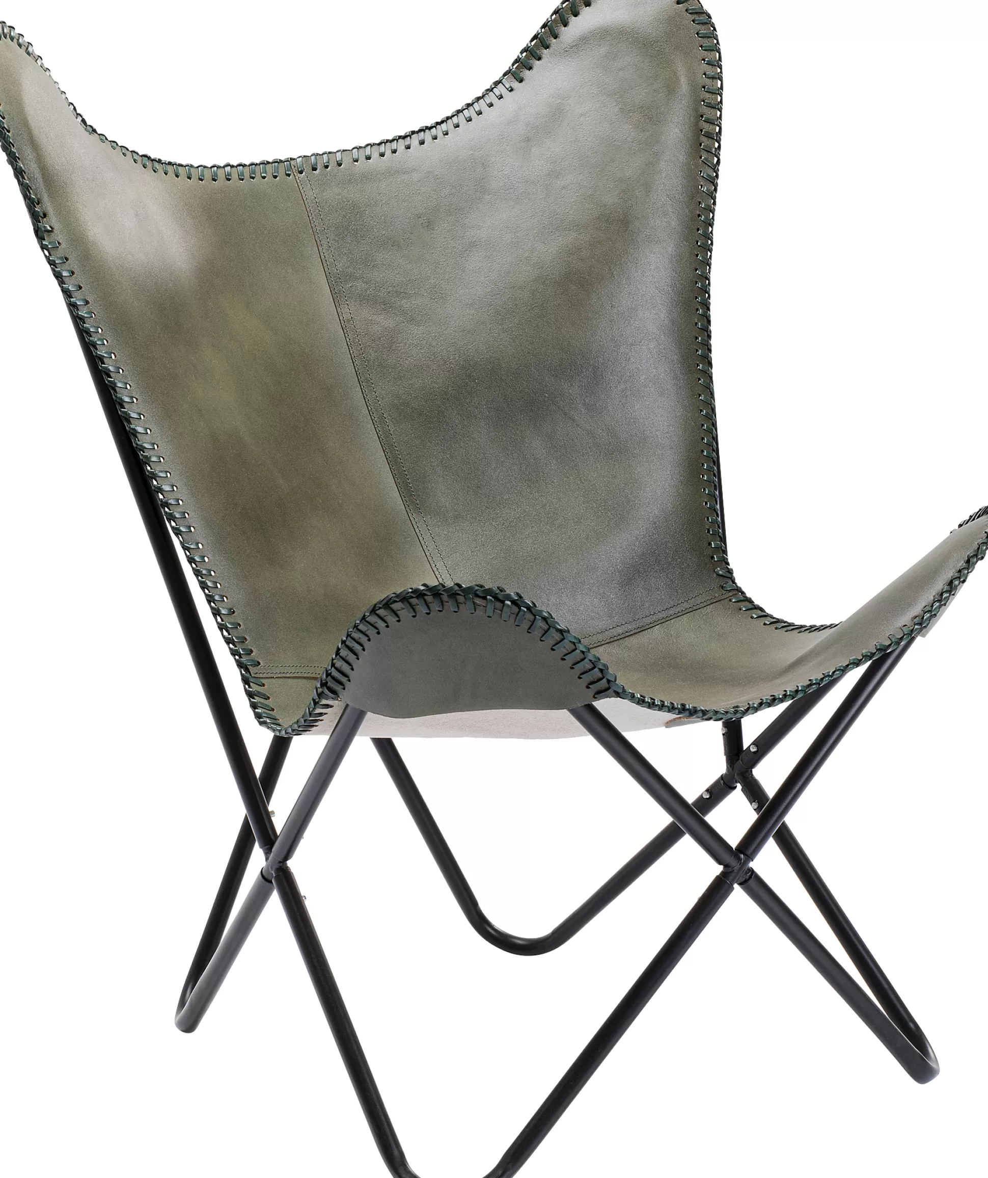 Shop Fauteuil California Leather Khaki Fauteuils