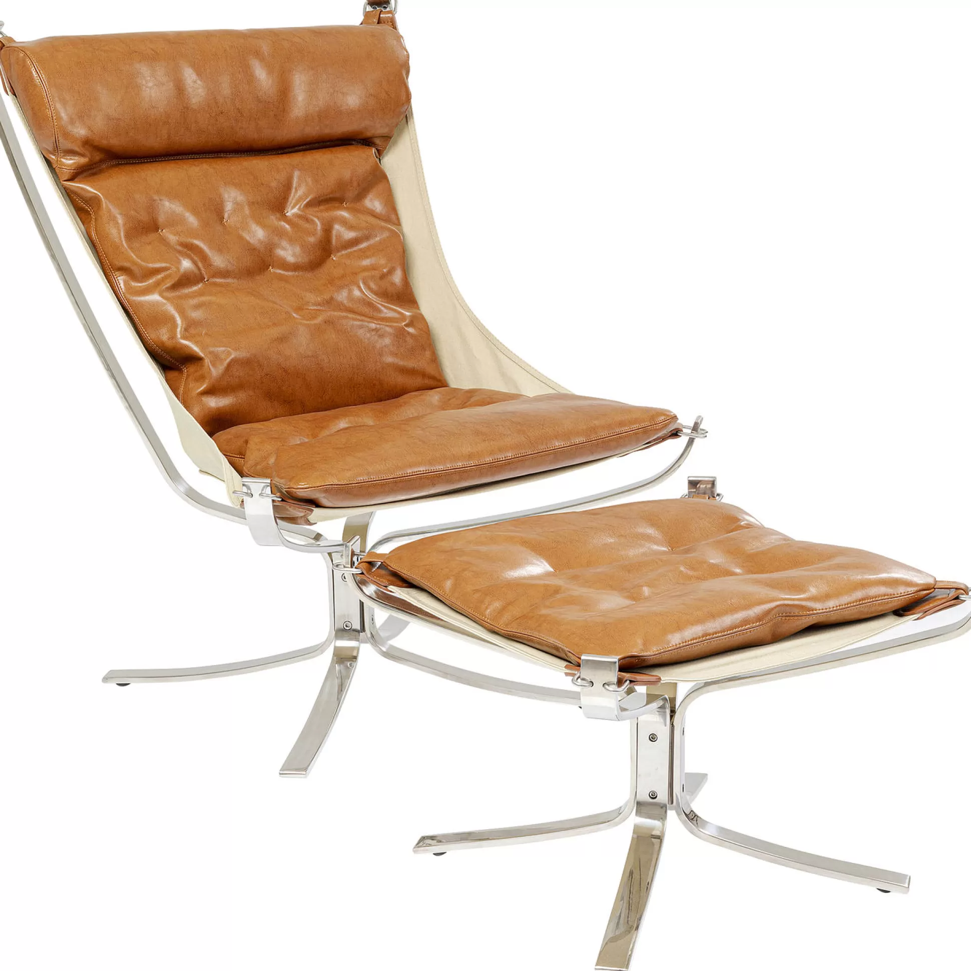 Clearance Fauteuil Met Kruk Washington Bruin Fauteuils