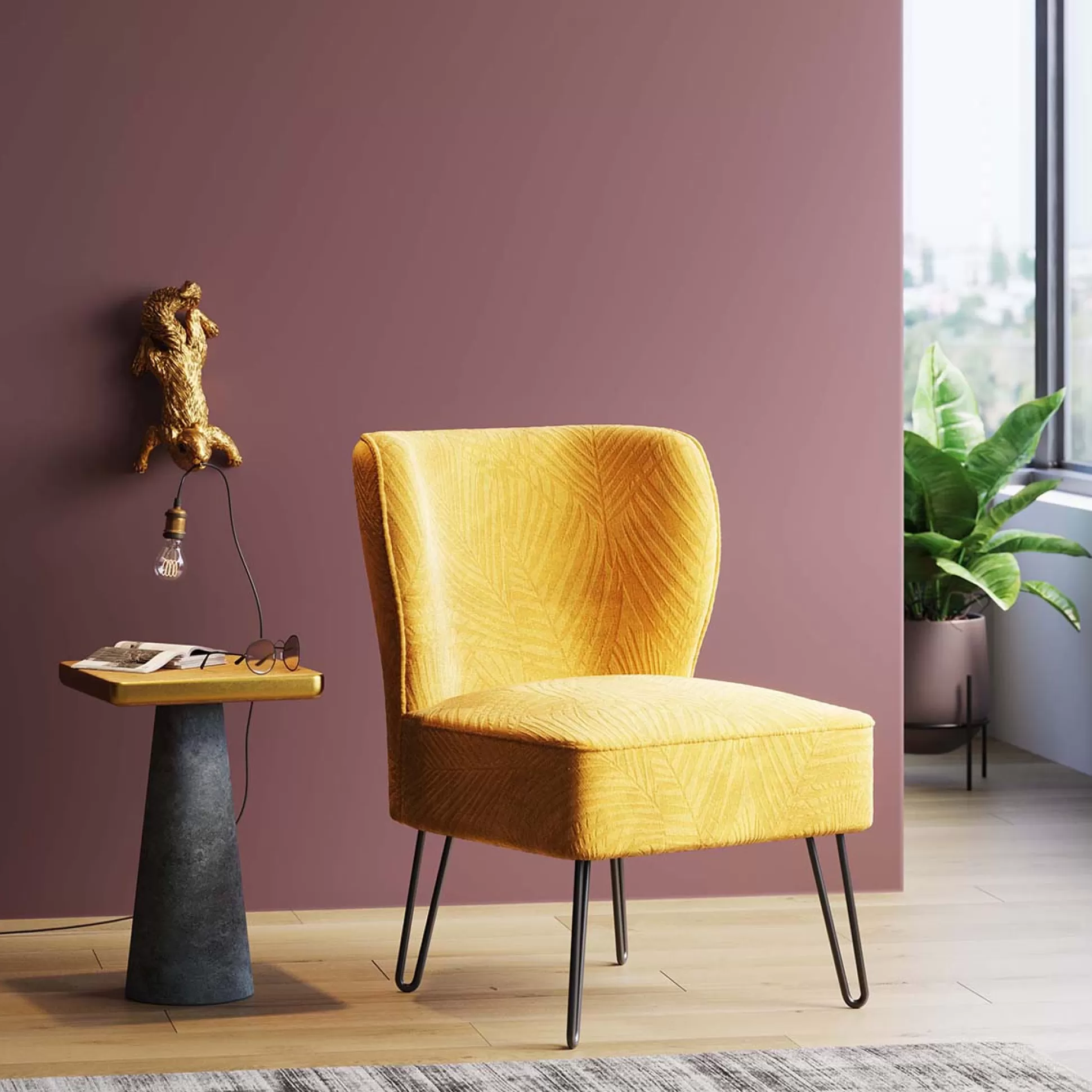 Store Fauteuil Palm Springs Yellow Fauteuils