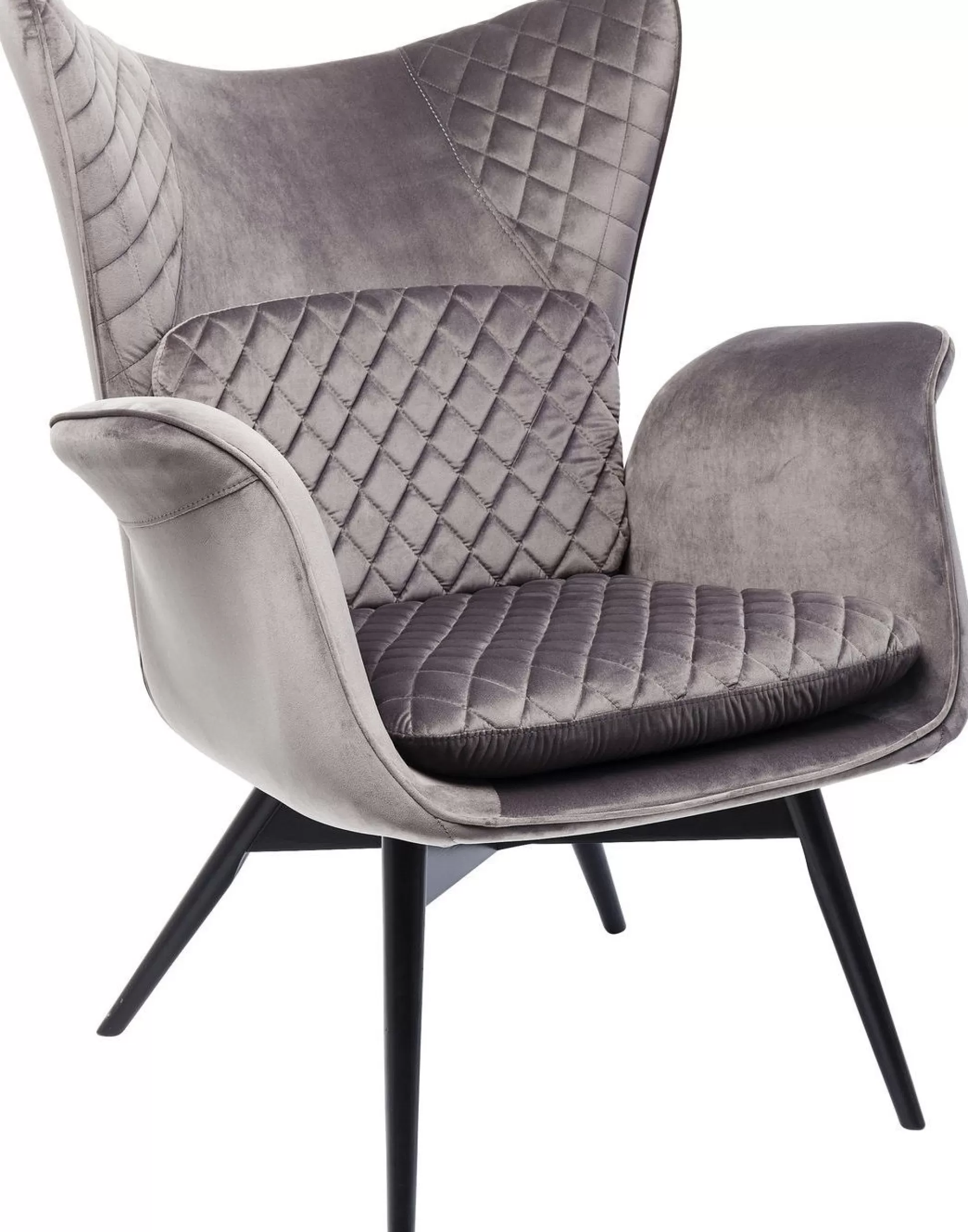 Hot Fauteuil Tudor Fluweel Zilvergrijs Fauteuils