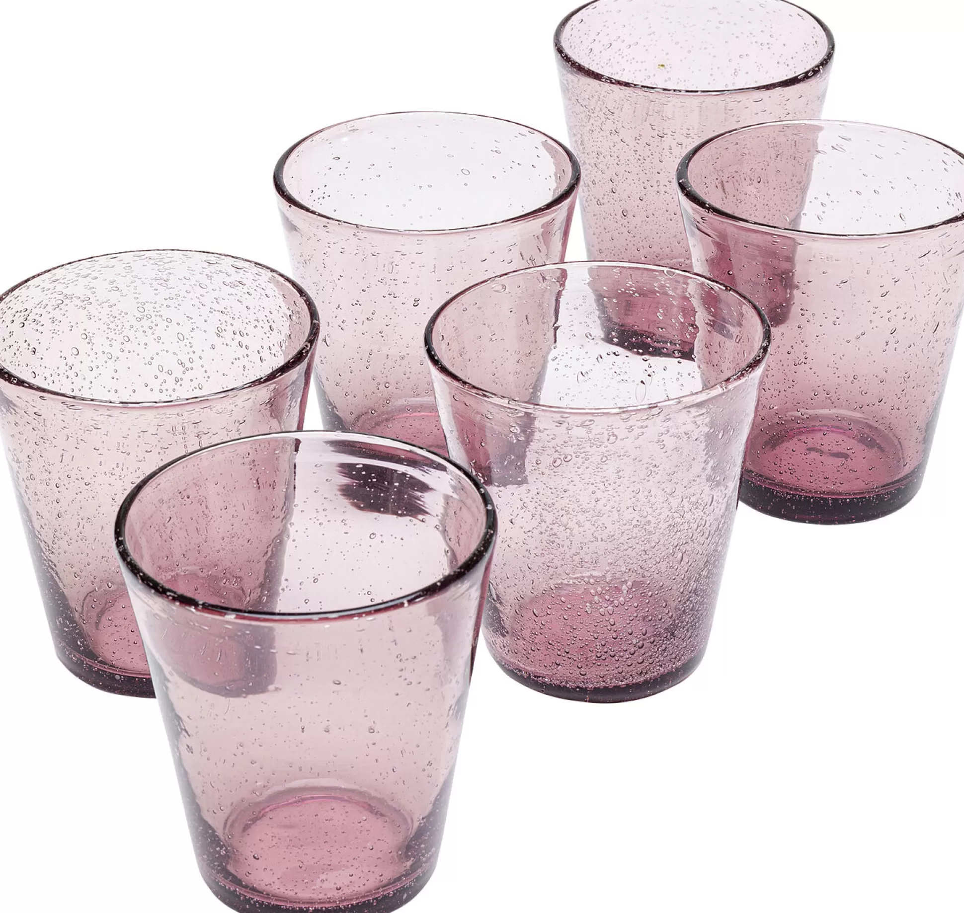 Discount Glazen-Set Bubble Mauve (6 Stuks) Drinkglazen