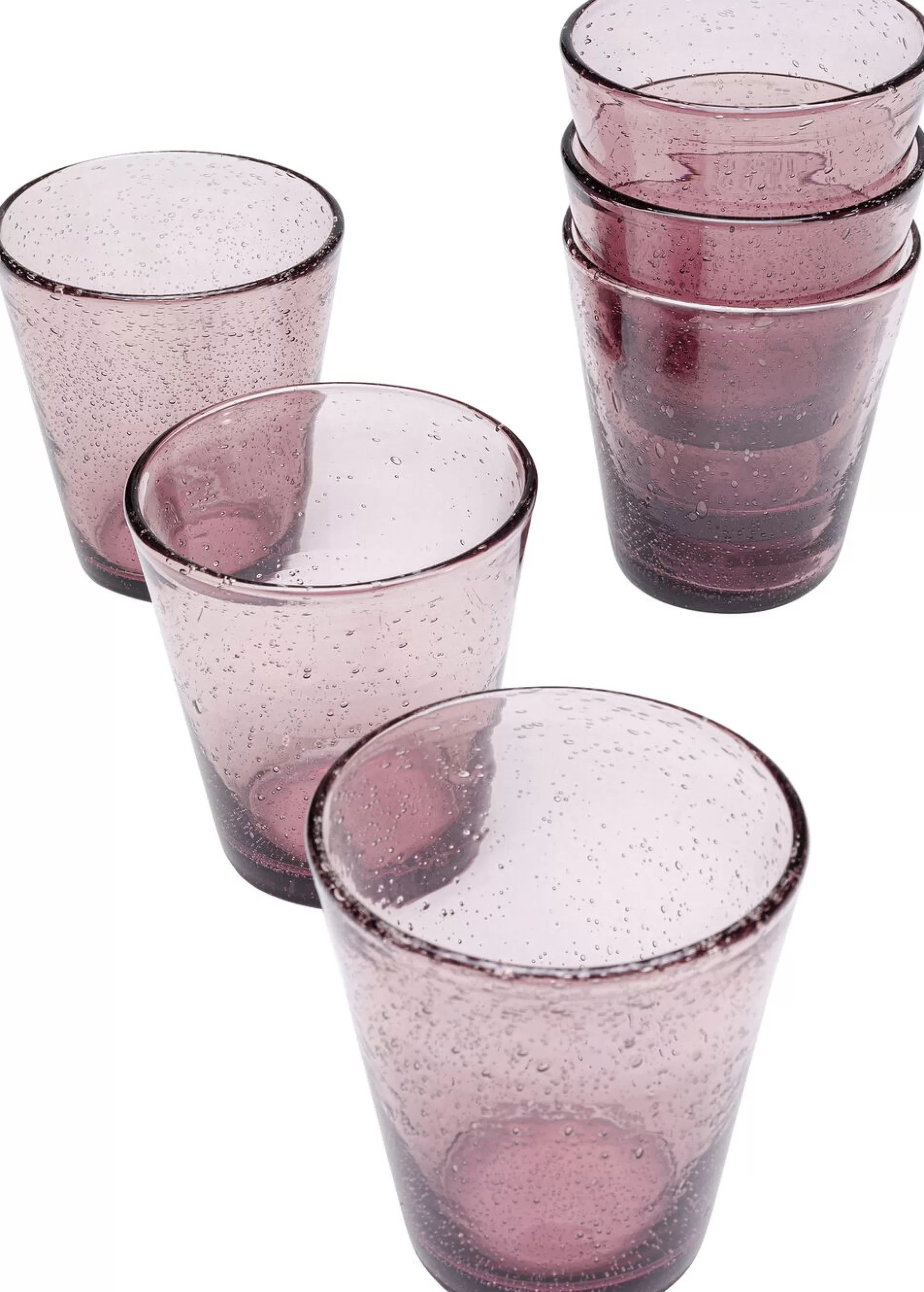 Discount Glazen-Set Bubble Mauve (6 Stuks) Drinkglazen