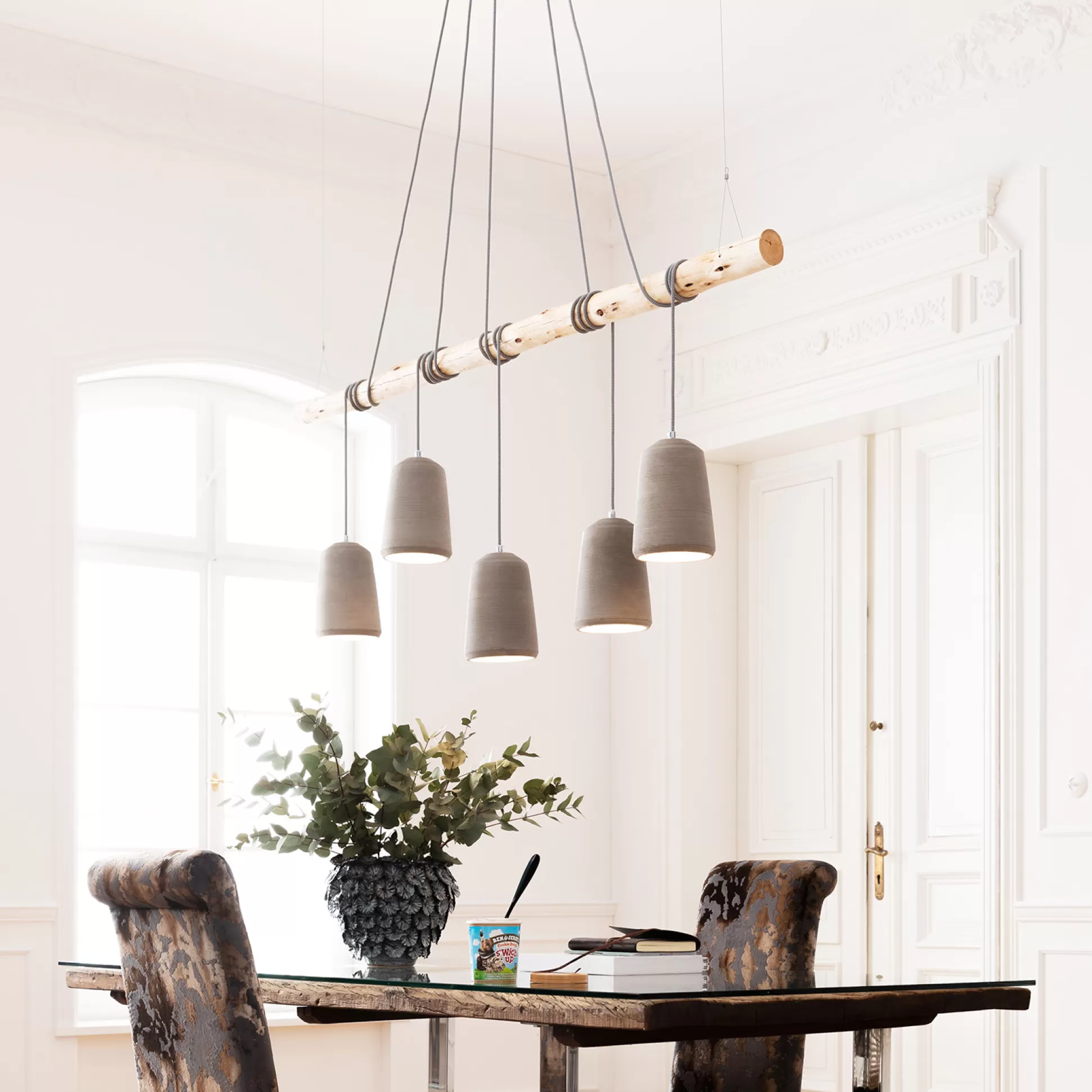 Store Hanglamp Dining Concrete Cinque Hanglampen