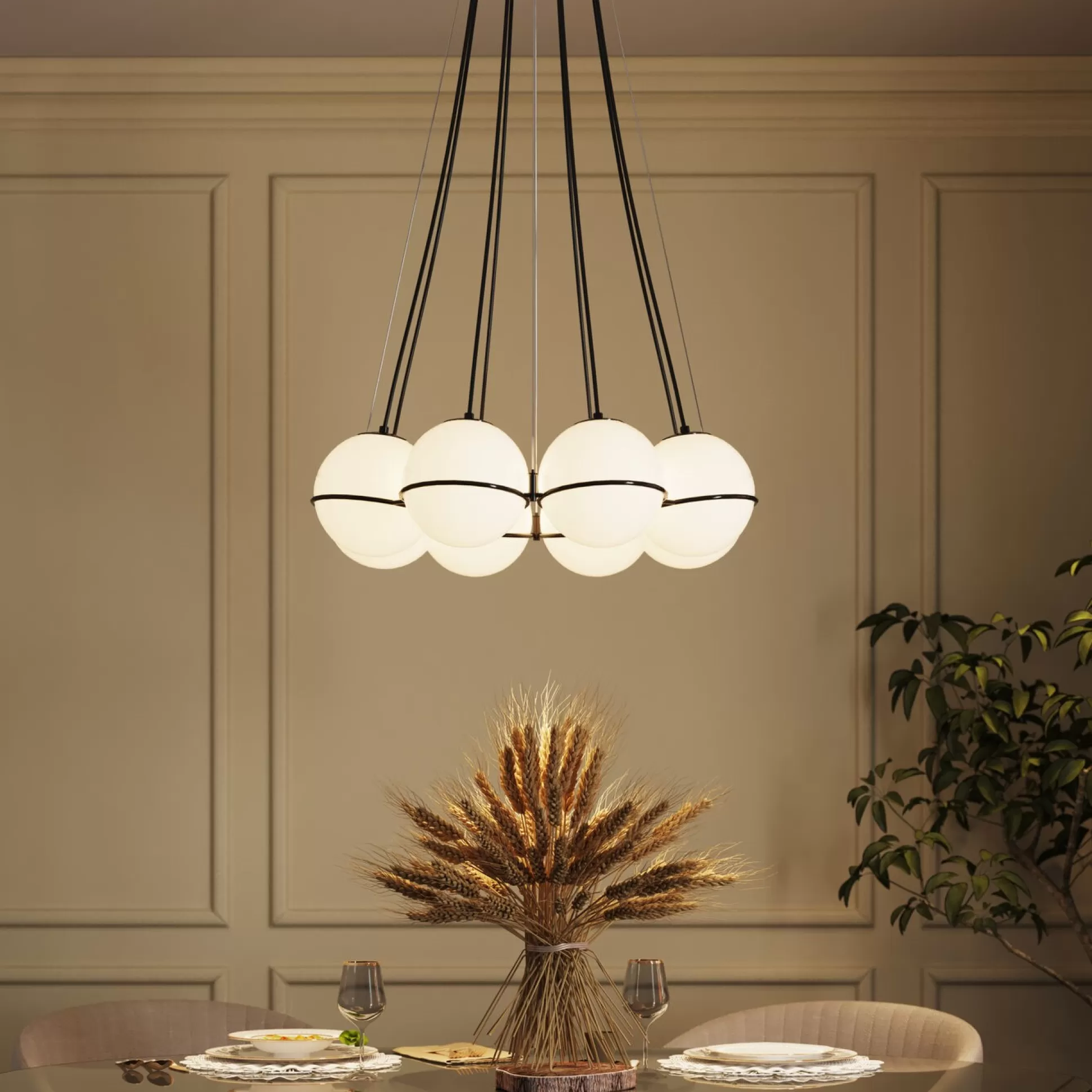 Store Hanglamp Globes Zwart Hanglampen