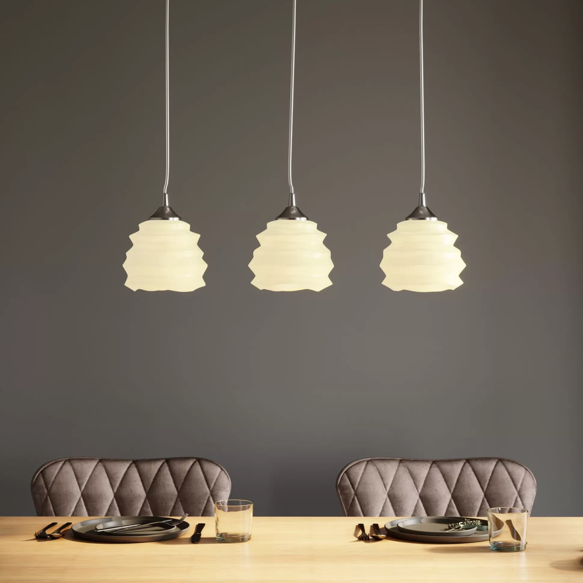 Discount Hanglamp Ruffle Dining White Hanglampen