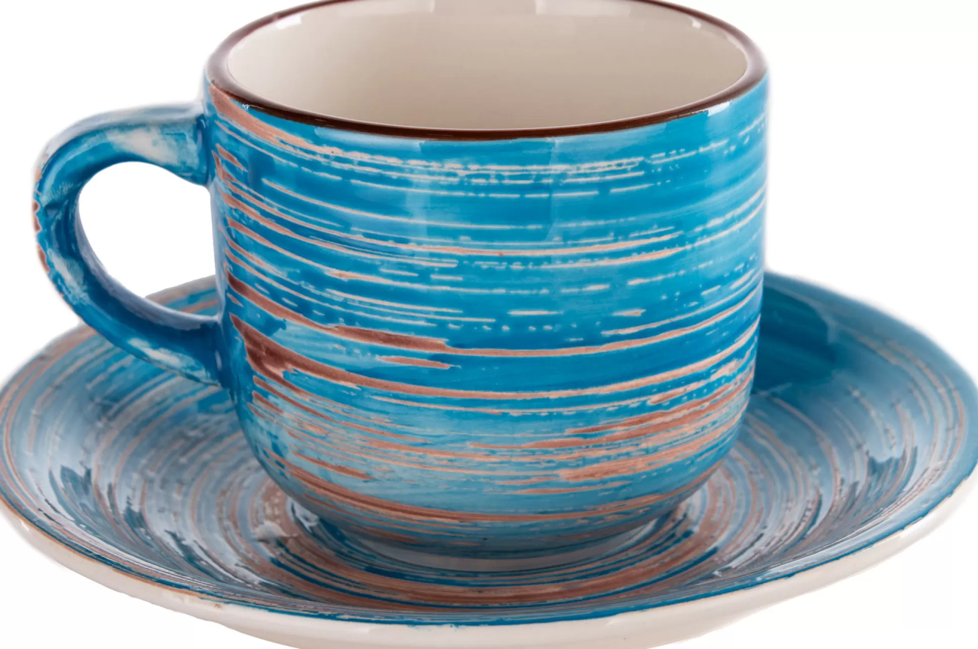 Cheap Koffiekopje Swirl Blauw (2-Delig) Kop & Schotels